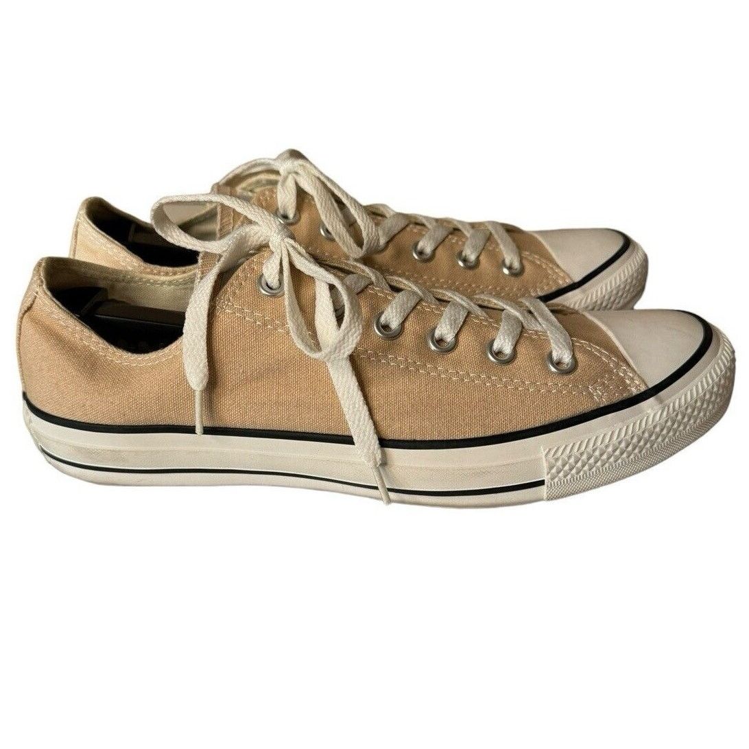 Converse Converse Chuck Taylor Beige Canvas Low Top All Star Sneakers Size US 9 / EU 42 - 2 Thumbnail