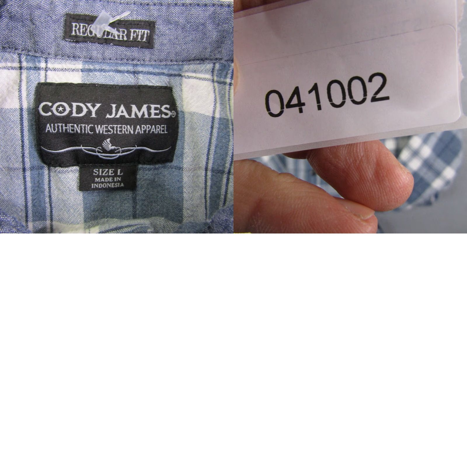 Cody James VINTAGE Cody James Shirt Large Blue Plaid Western Pearl Snap Long Sleeve Casual Mens Size US L / EU 52-54 / 3 - 8 Thumbnail