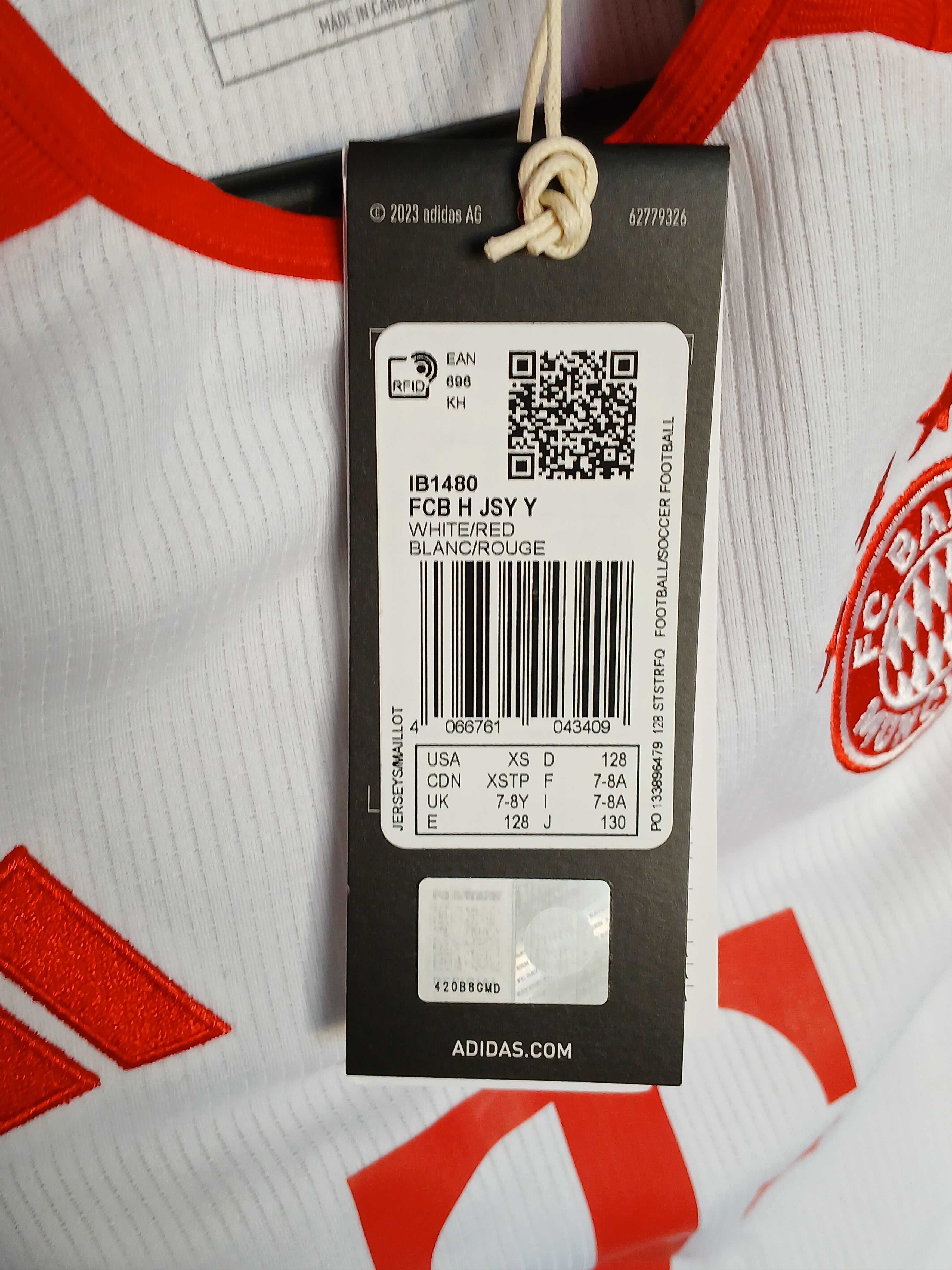 Adidas KIDS New Bayern Munich 23/24 Home Football Jersey T-Shirt Size US XS / EU 42 / 0 - 11 Thumbnail