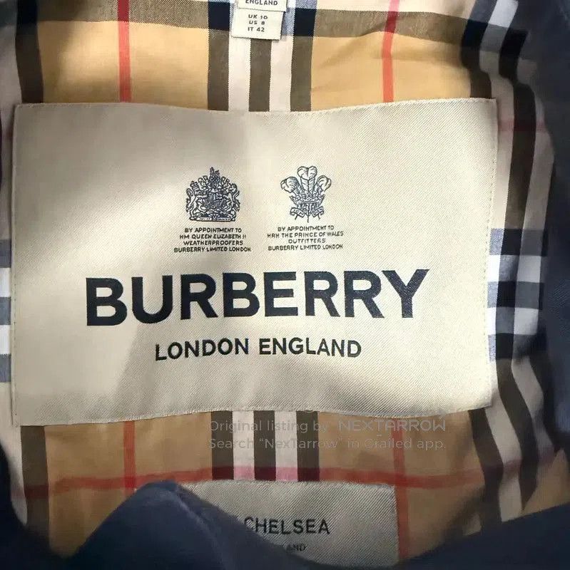 Burberry Burberry Black Cotton Women's Trench Coat. Size L / US 10 / IT 46 - 7 Thumbnail