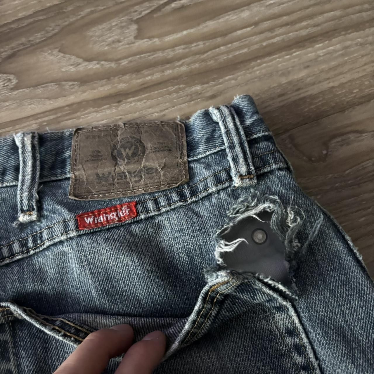 Vintage Crazy Vintage Y2K/2000s Grunge Dark Wash Distressed Denim Jeans! 38x32 Size US 38 / EU 54 - 7 Thumbnail