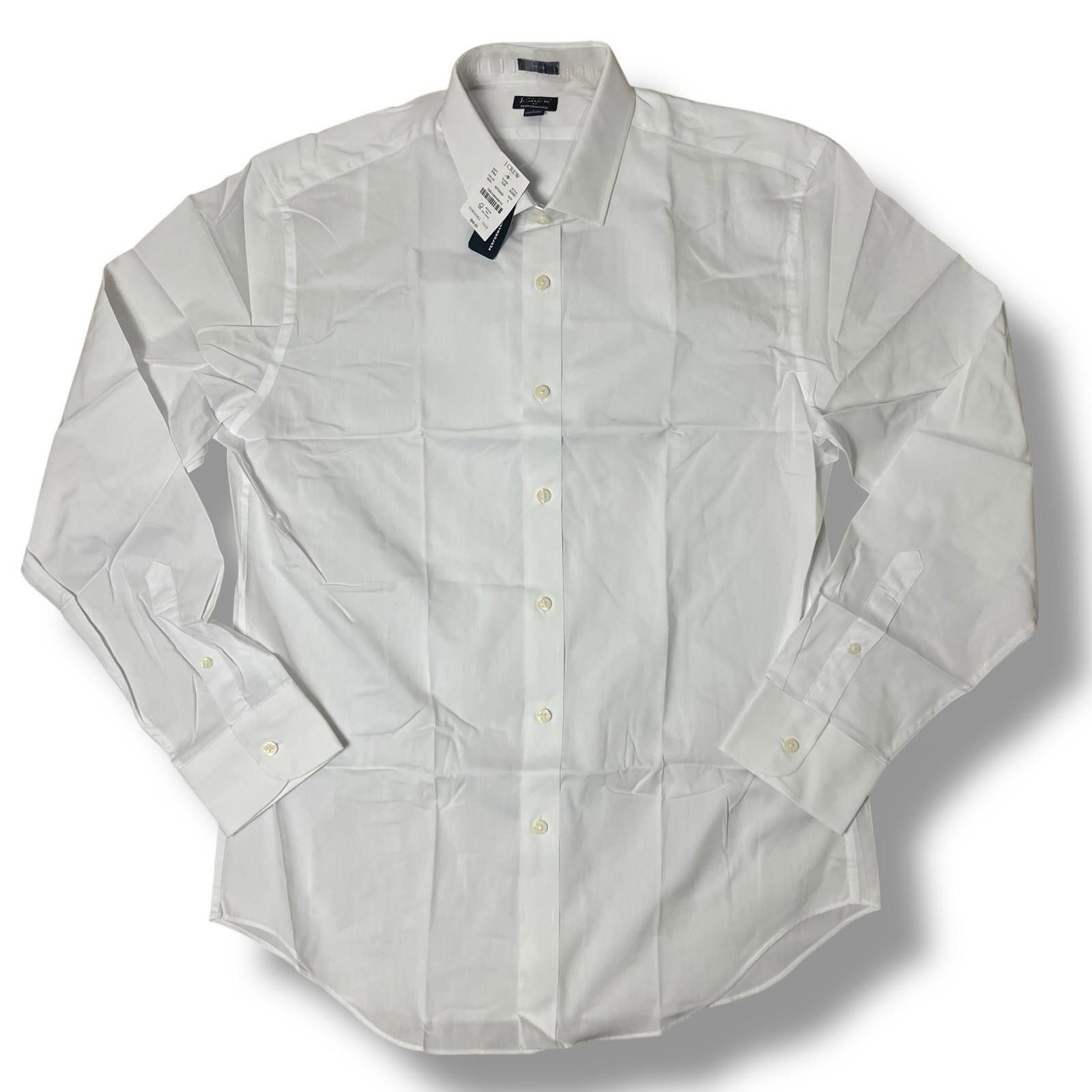 J.Crew J Crew Shirt Mens L White Button Up Slim Performance AS991 Size US L / EU 52-54 / 3 - 7 Thumbnail
