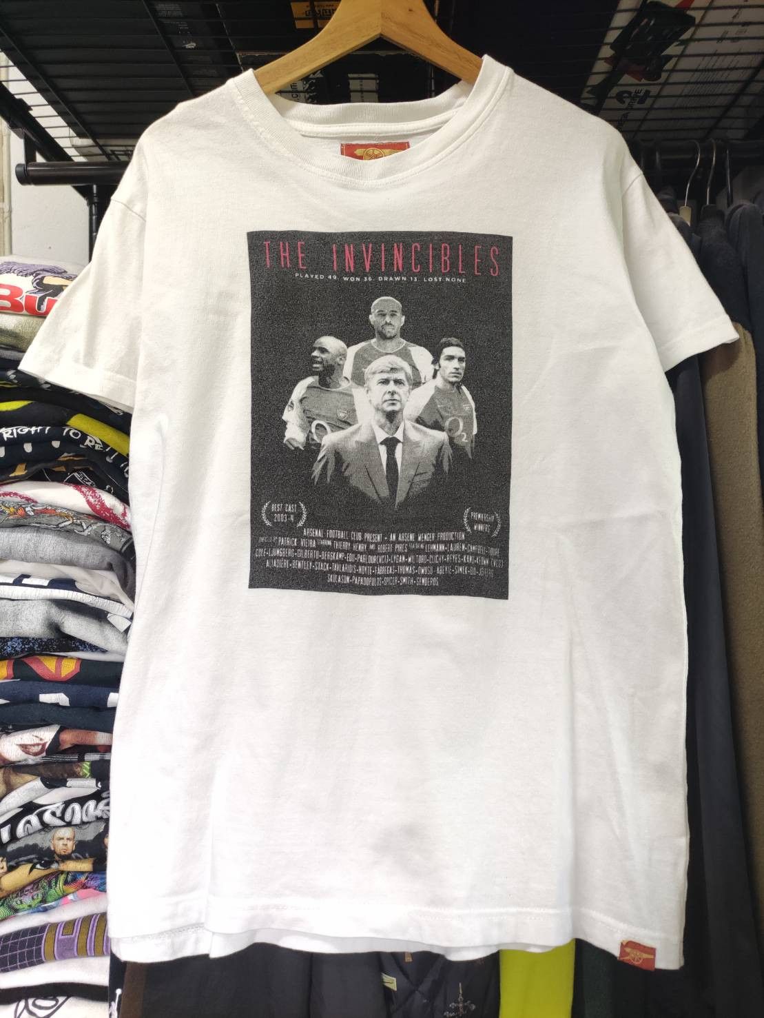 Vintage Vtg 00's Arsenal Football Club Present " The Invincibles " T Size US M / EU 48-50 / 2 - 2 Thumbnail