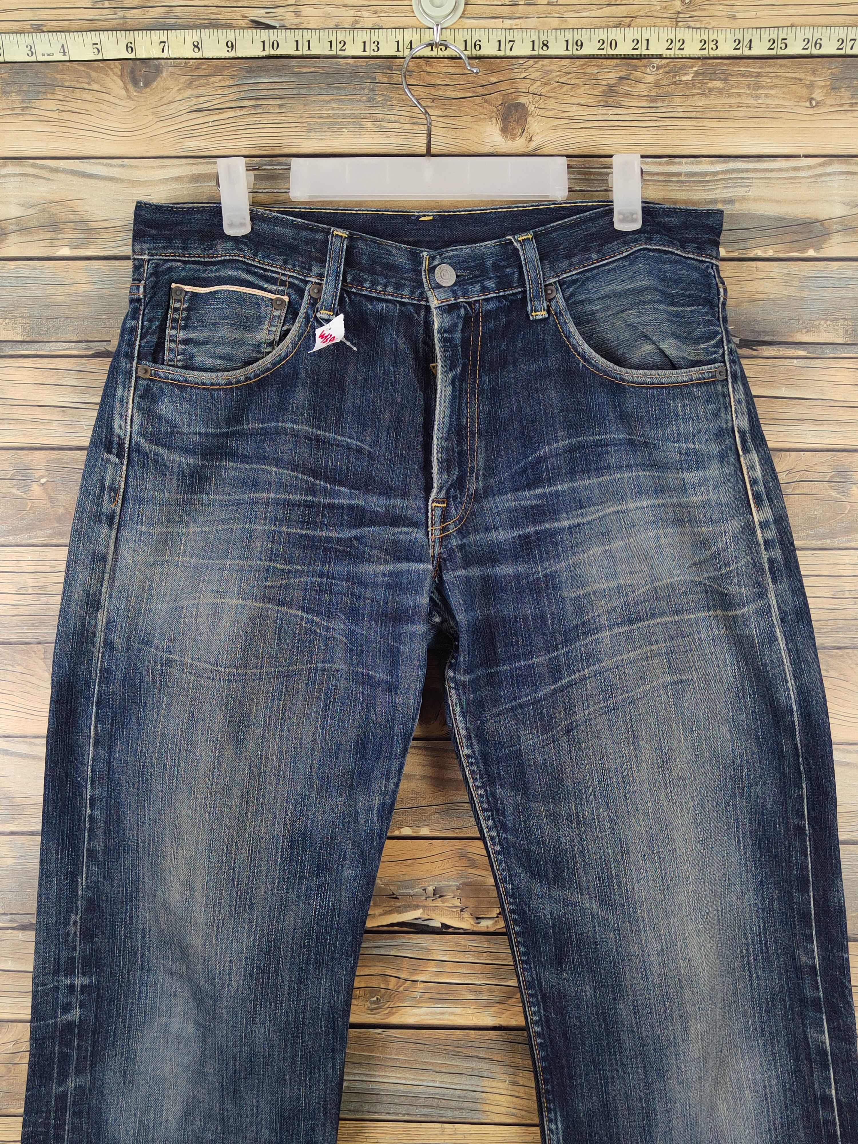 Levi's Levi's Dark Blue Distressed Ripped denim Jeans #W1399 Size US 33 - 2 Thumbnail