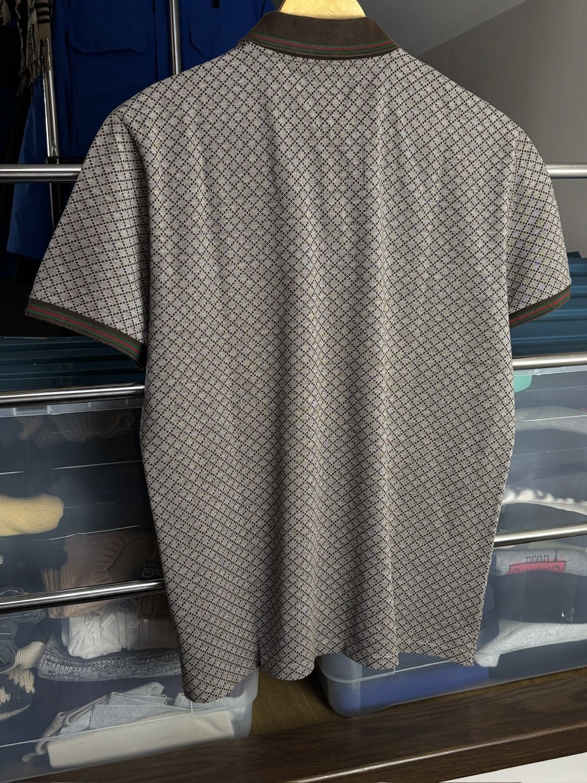 Gucci Gucci Diamond Monogram Vintage Polo Shirt Size US XL / EU 56 / 4 - 7 Thumbnail
