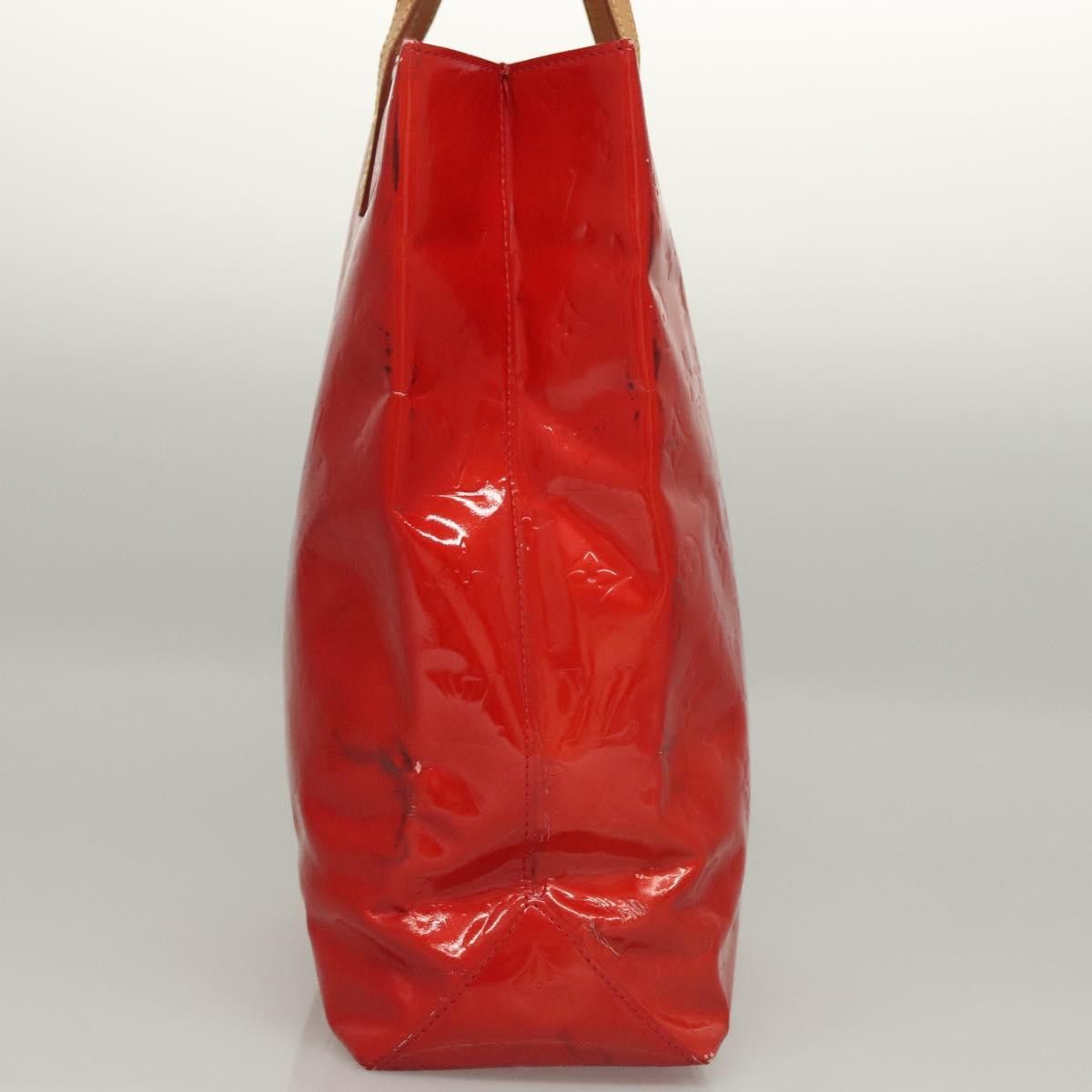 Louis Vuitton LOUIS VUITTON Monogram Vernis Reade MM Hand Bag Red Rouge Size ONE SIZE - 6 Thumbnail