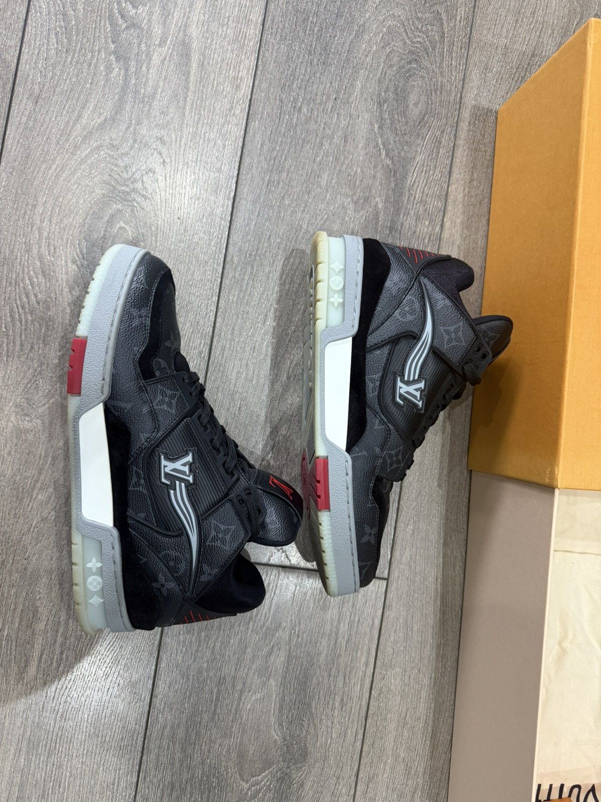 Louis Vuitton Louis Vuitton Eclipse Hi-tops RARE Size US 7 / EU 40 - 3 Thumbnail