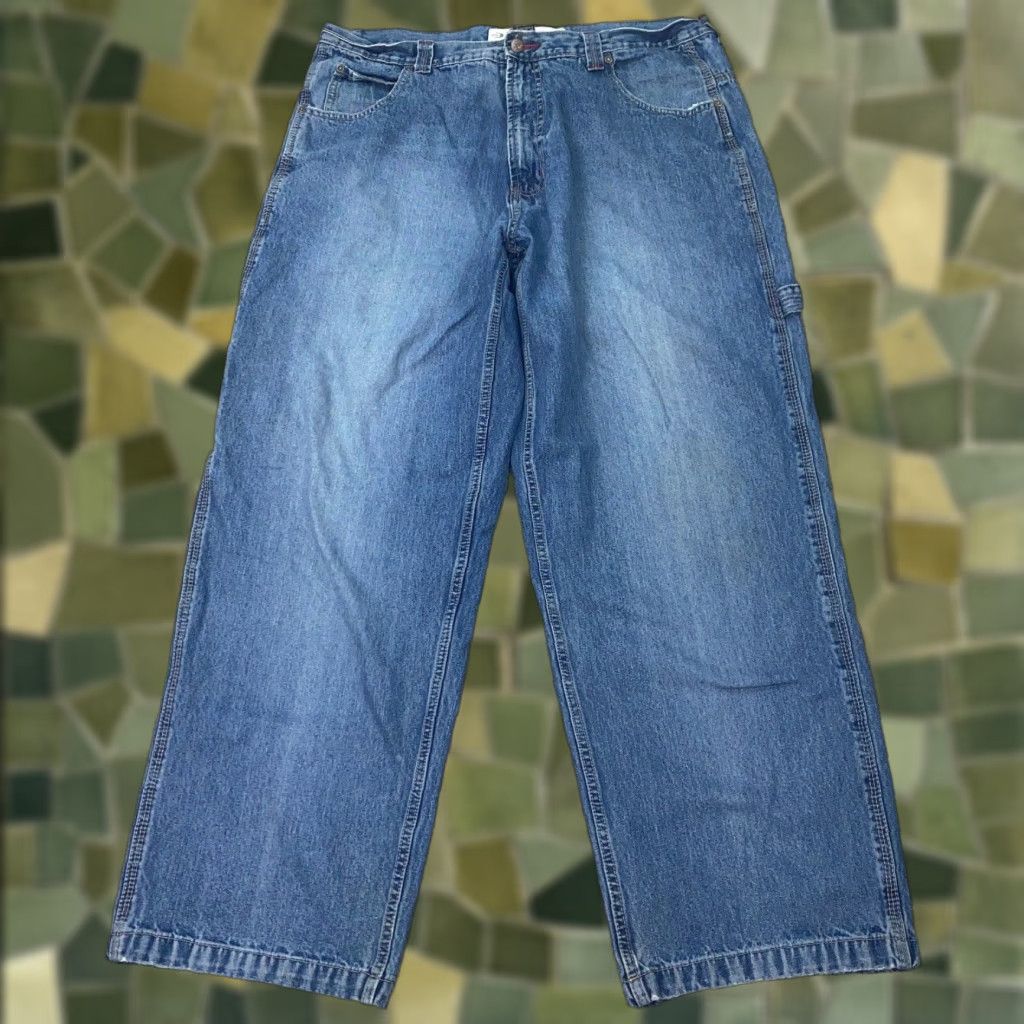 Vintage VINTAGE Paco Jeans Mens Jeans 40x32 Blue Carpenter Baggy Loose Skater Grunge Y2K Men's 40 Regular Inseam 31" Cotton Denim Retro 90s Mens Size US 40 / EU 56 - 1 Thumbnail