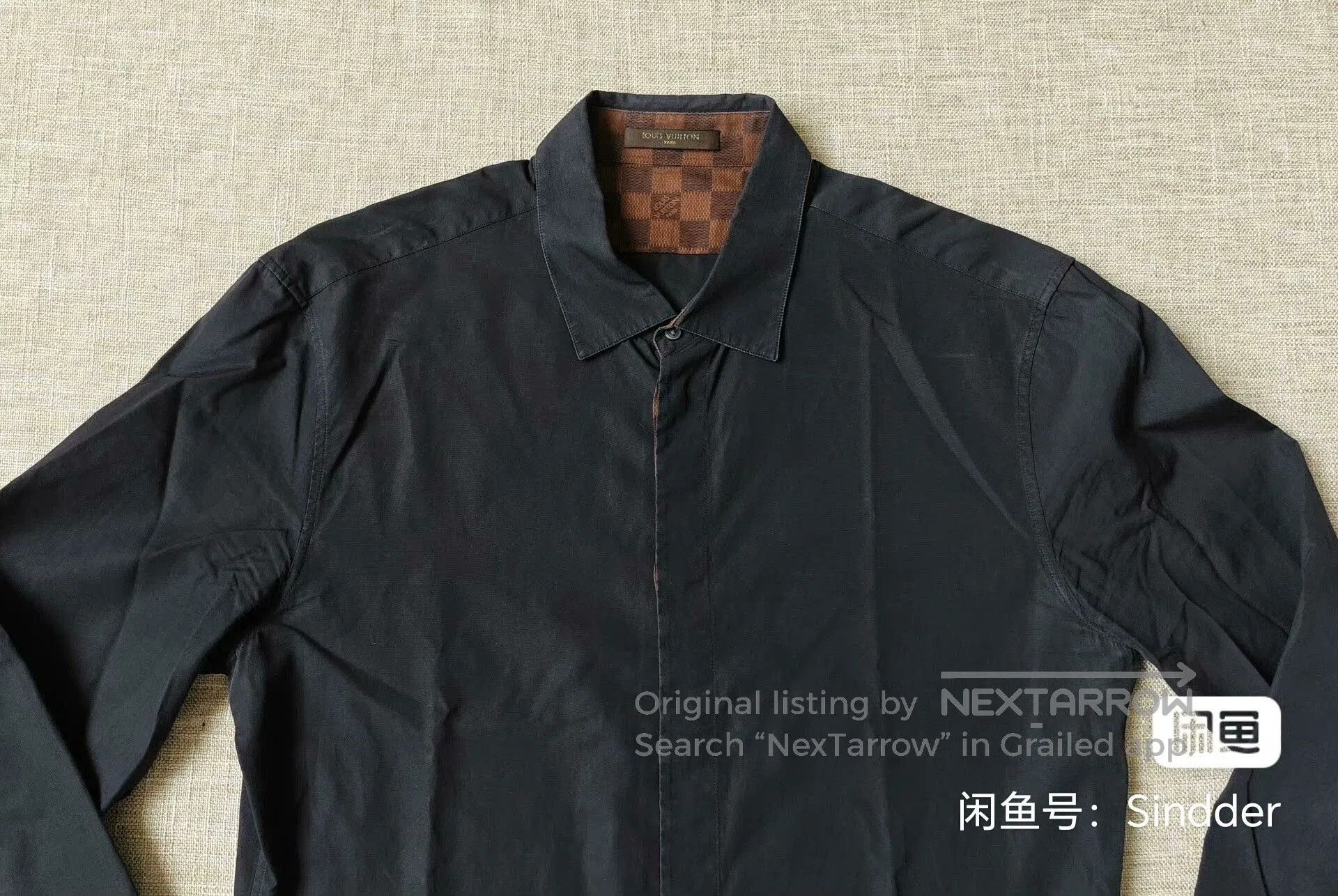 Louis Vuitton Louis Vuitton Men's Check Collar Shirt. Size US M / EU 48-50 / 2 - 2 Thumbnail
