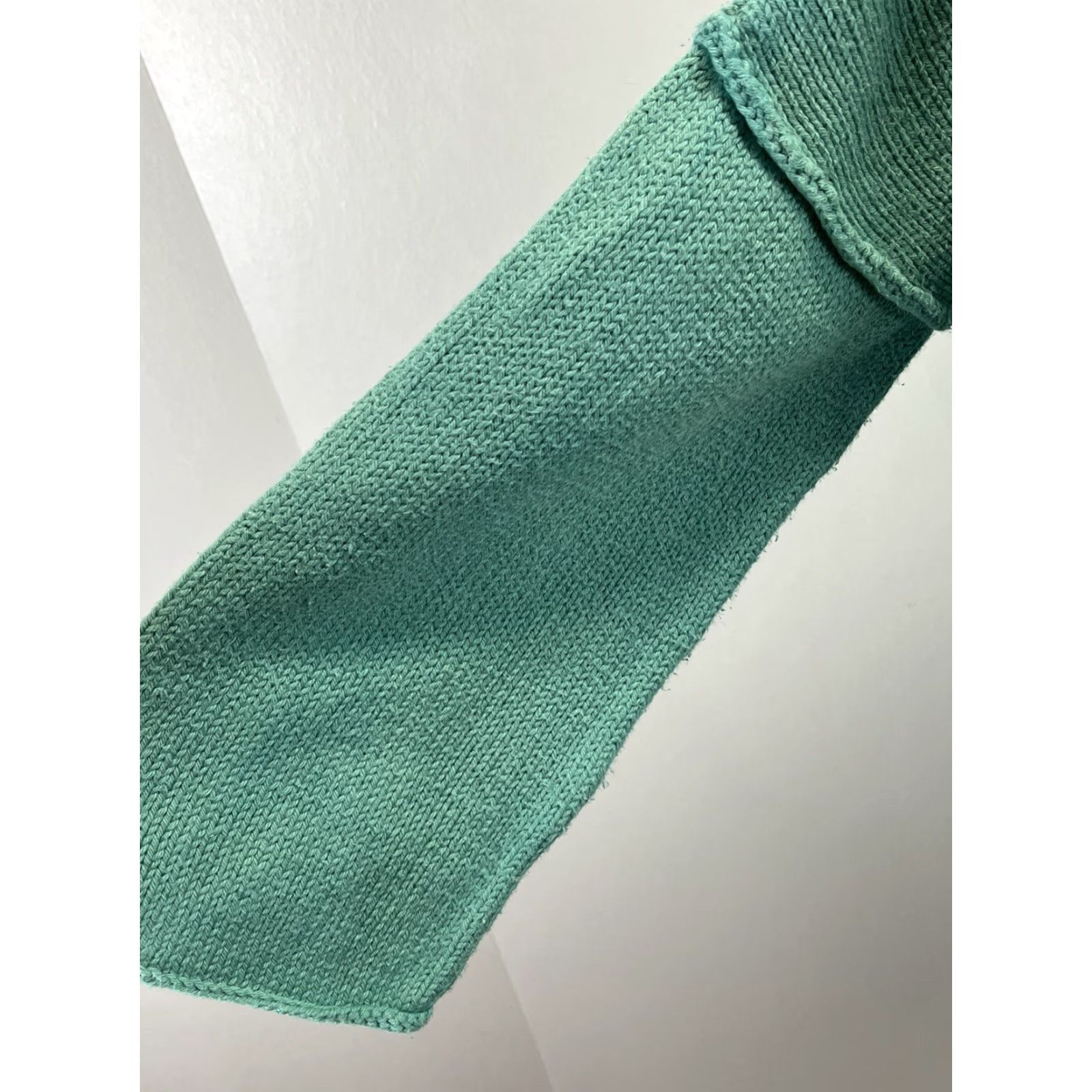 Vintage WOMENS Pure Handknit Oversized Pullover Chunky Sweater S/M Turquoise Casual Knit Size S / US 4 / IT 40 - 4 Thumbnail