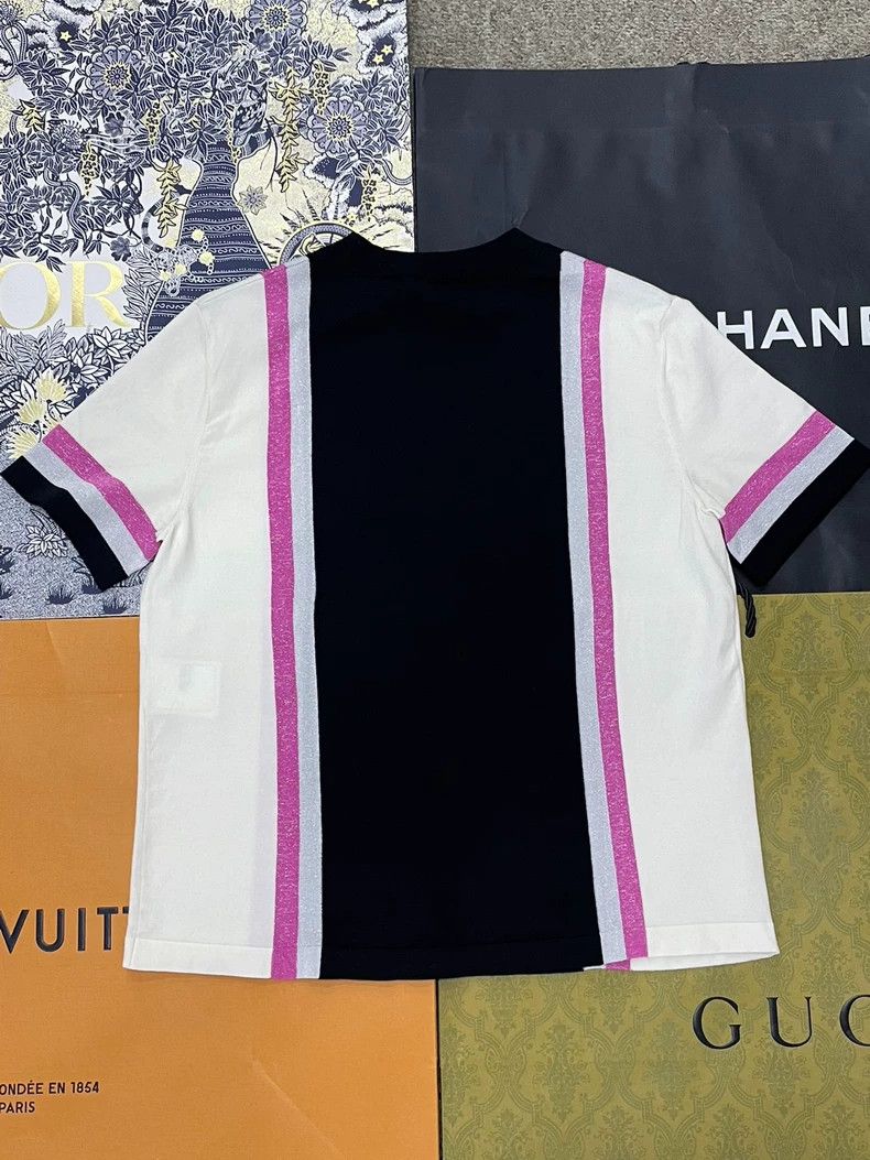 Chanel chanel Black and white pink double C sequin logo colour bl Size S / US 4 / IT 40 - 3 Thumbnail