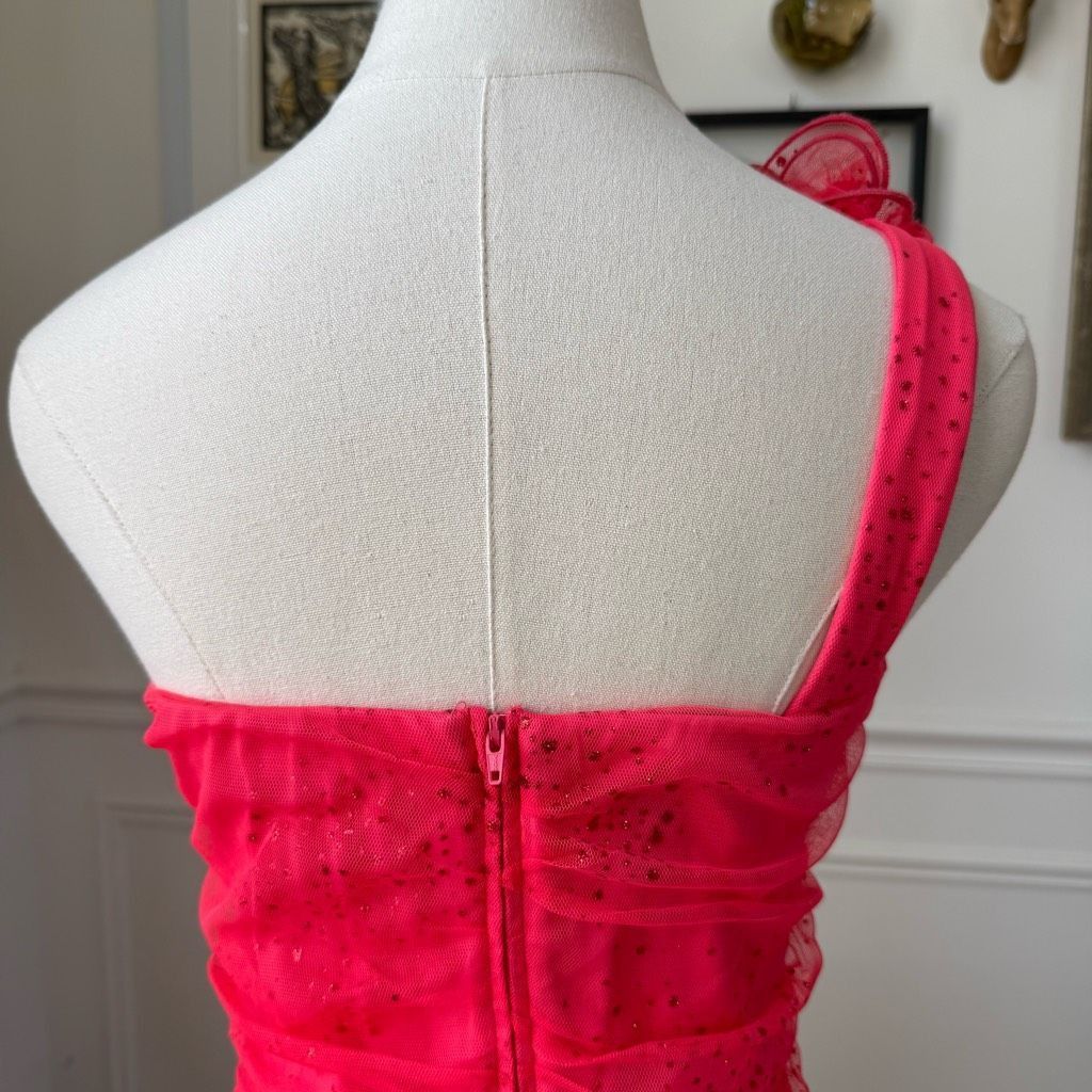 Other Vintage Y2K Byline A Byer One Shoulder Ruched Electric Water Size M / US 6-8 / IT 42-44 - 7 Thumbnail