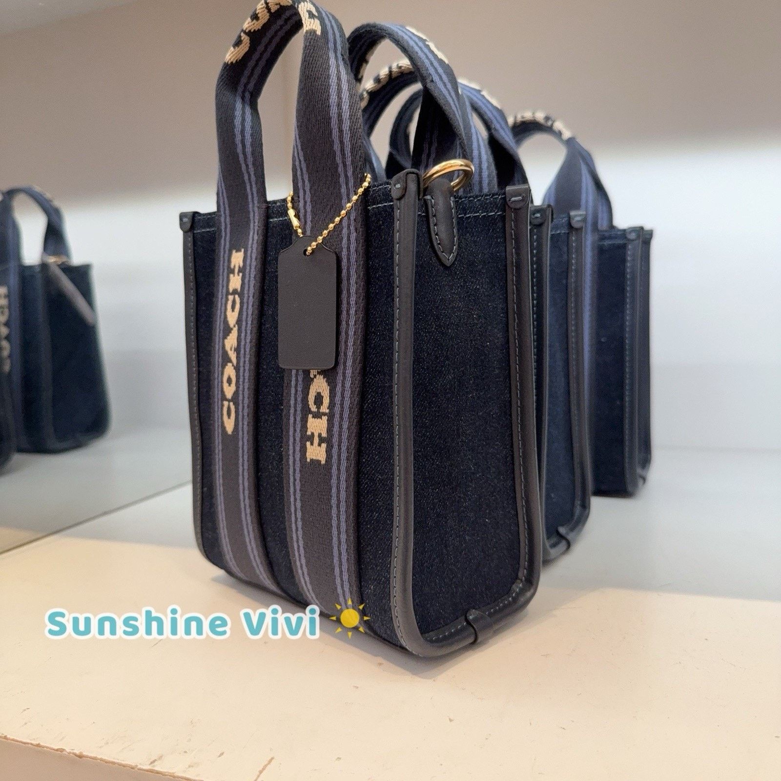 Coach NWT Coach Smith Mini Tote Bag CCL74 Dark Denim Size ONE SIZE - 8 Thumbnail