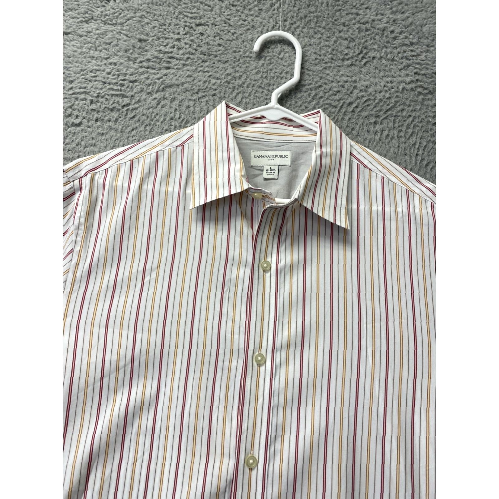 Banana Republic Banana Republic Striped Long Sleeve Button-Up Shirt Adult L Multicolor Casual Mens Size US L / EU 52-54 / 3 - 3 Thumbnail