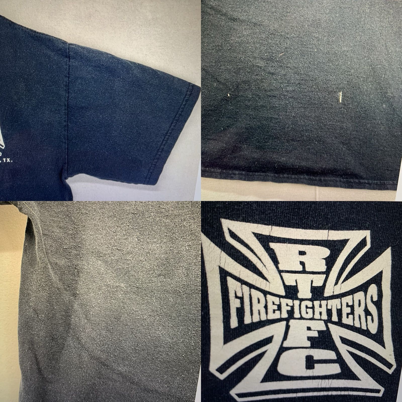 Gildan VINTAGE Gildan Firefighter T-Shirt Men Medium Black Graphic Print 2000s Hero Tribal Fire Eagle Size US M / EU 48-50 / 2 - 8 Thumbnail