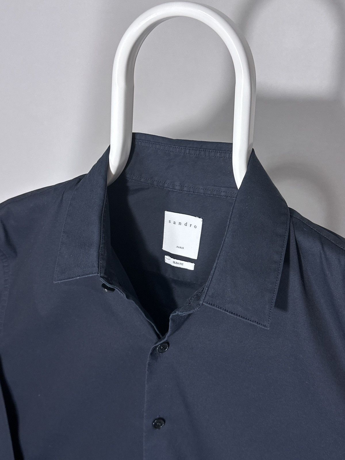 Sandro Sandro Paris Classic Navy Shirt Button Up Size US S / EU 44-46 / 1 - 4 Thumbnail