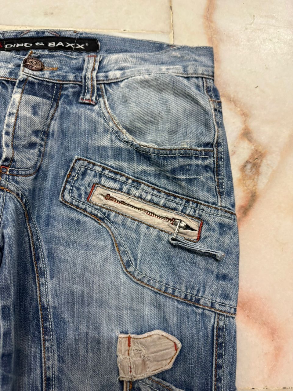 Japanese Brand 💥Insane💥90s DipoxBaxx Sand Washed Distressed Cargo Rare Jean Size US 32 / EU 48 - 8 Thumbnail