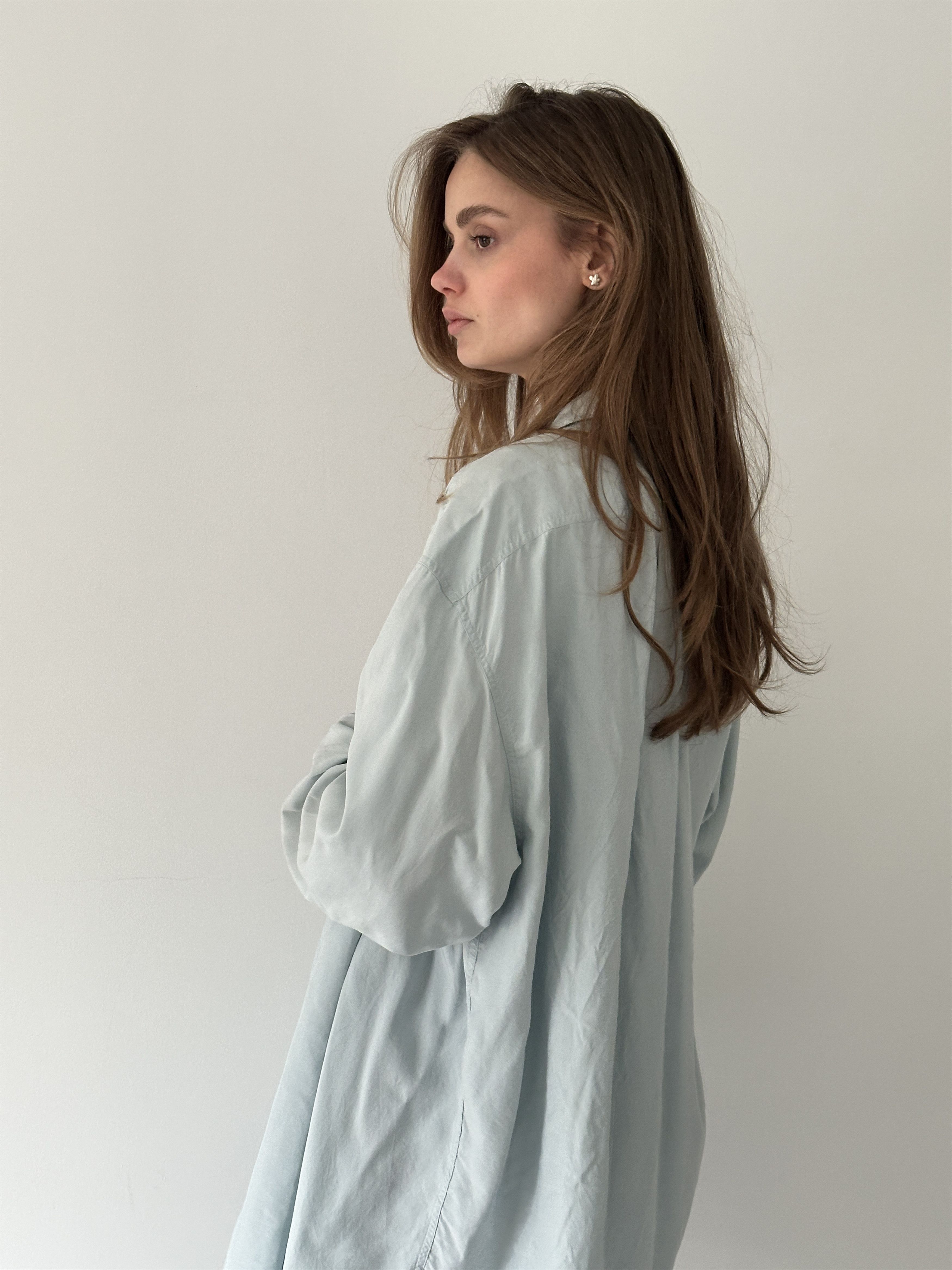 Yohji Yamamoto Vintage Yohji Yamamoto Blue Shirt Size S / US 4 / IT 40 - 2 Thumbnail