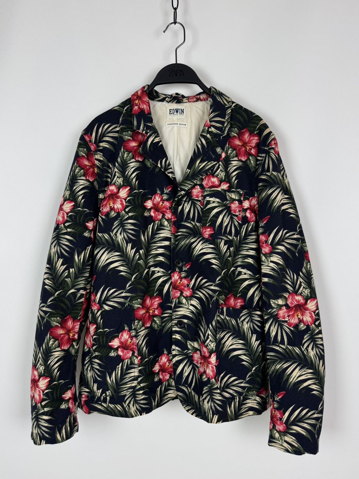 Edwin New! Edwin Simple Post Japanese Denim Floral Blazer Jacket Size US M / EU 48-50 / 2 - 1 Thumbnail