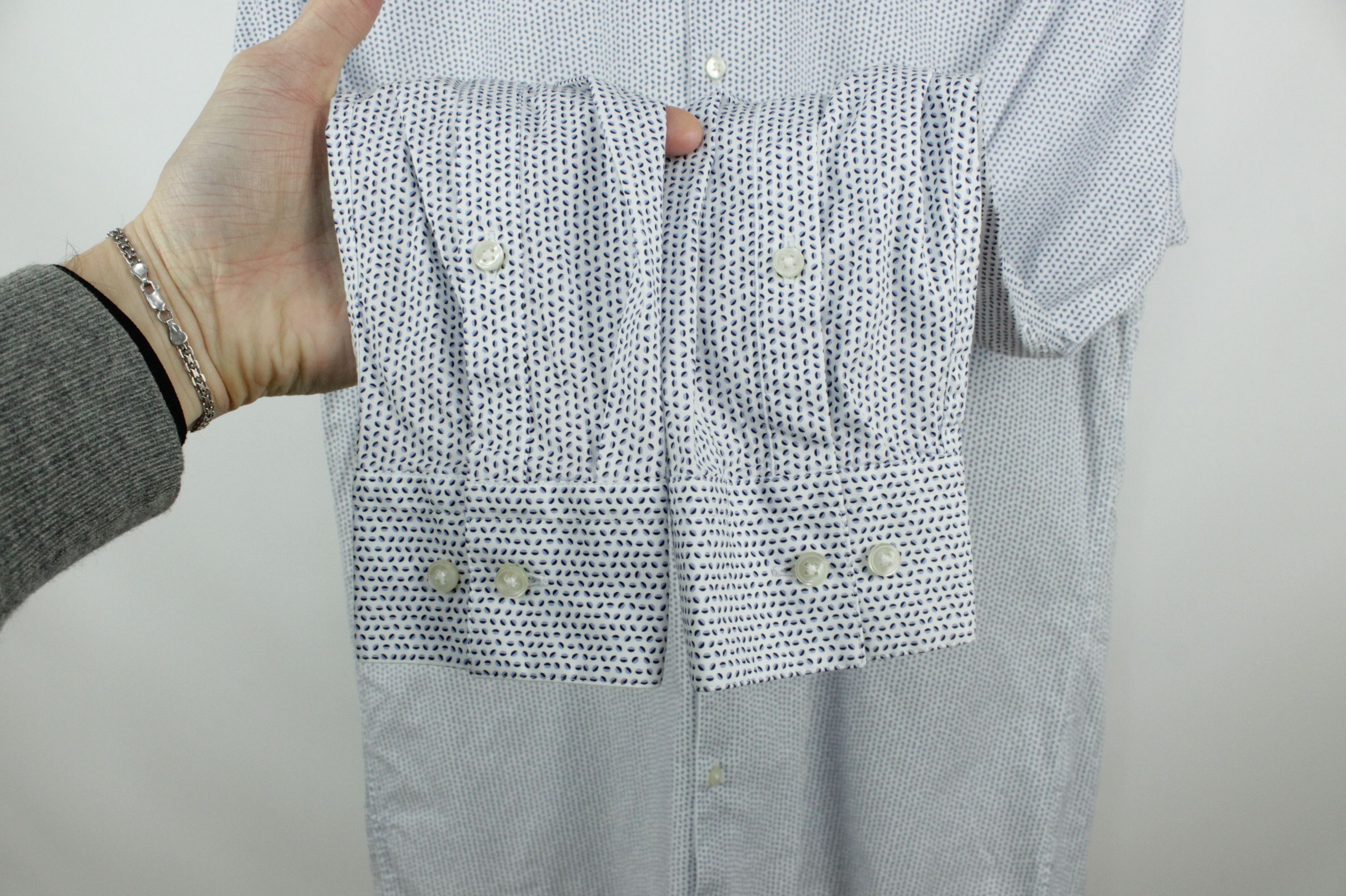 Designer × Strellson Strellson Extra Slim Fit Spread Collar Stretch Dress Shirt Size US L / EU 52-54 / 3 - 5 Thumbnail