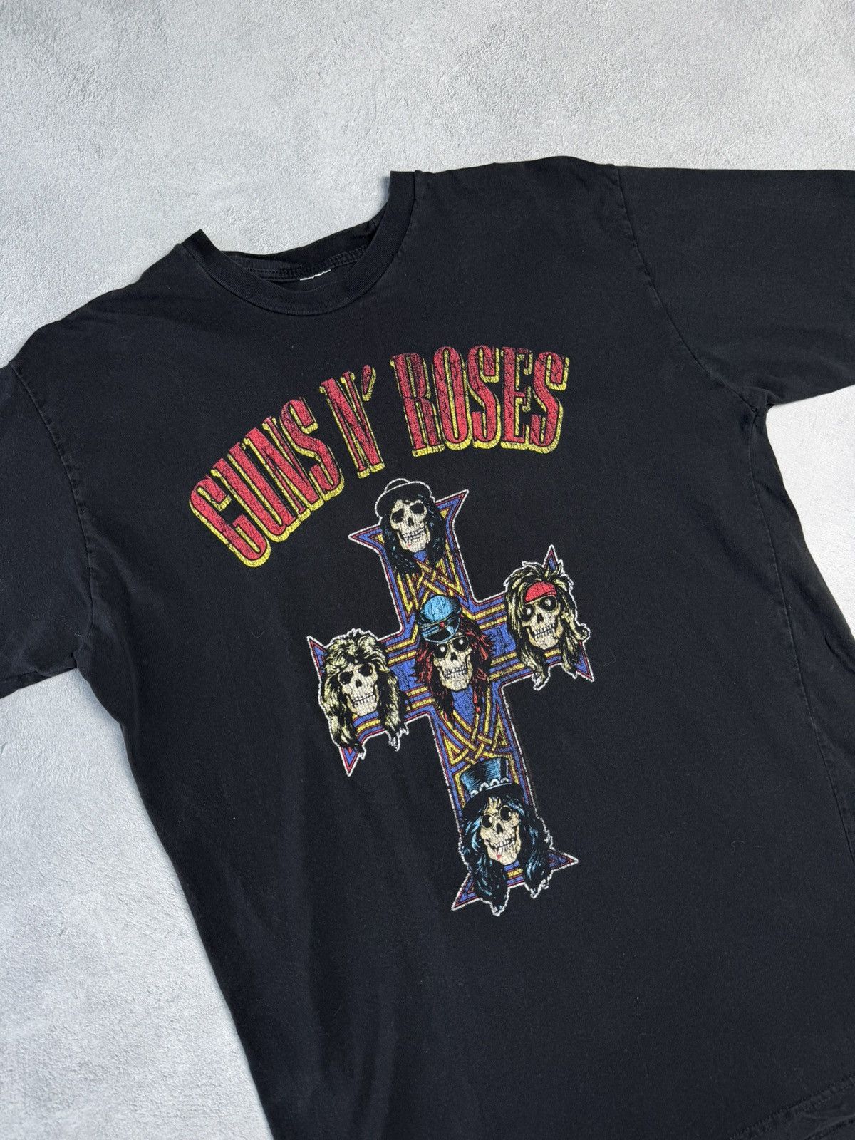 Guns N' Roses 2000s Guns N Roses Cross Skulls Print Rock T-Shirt Size US L / EU 52-54 / 3 - 3 Thumbnail