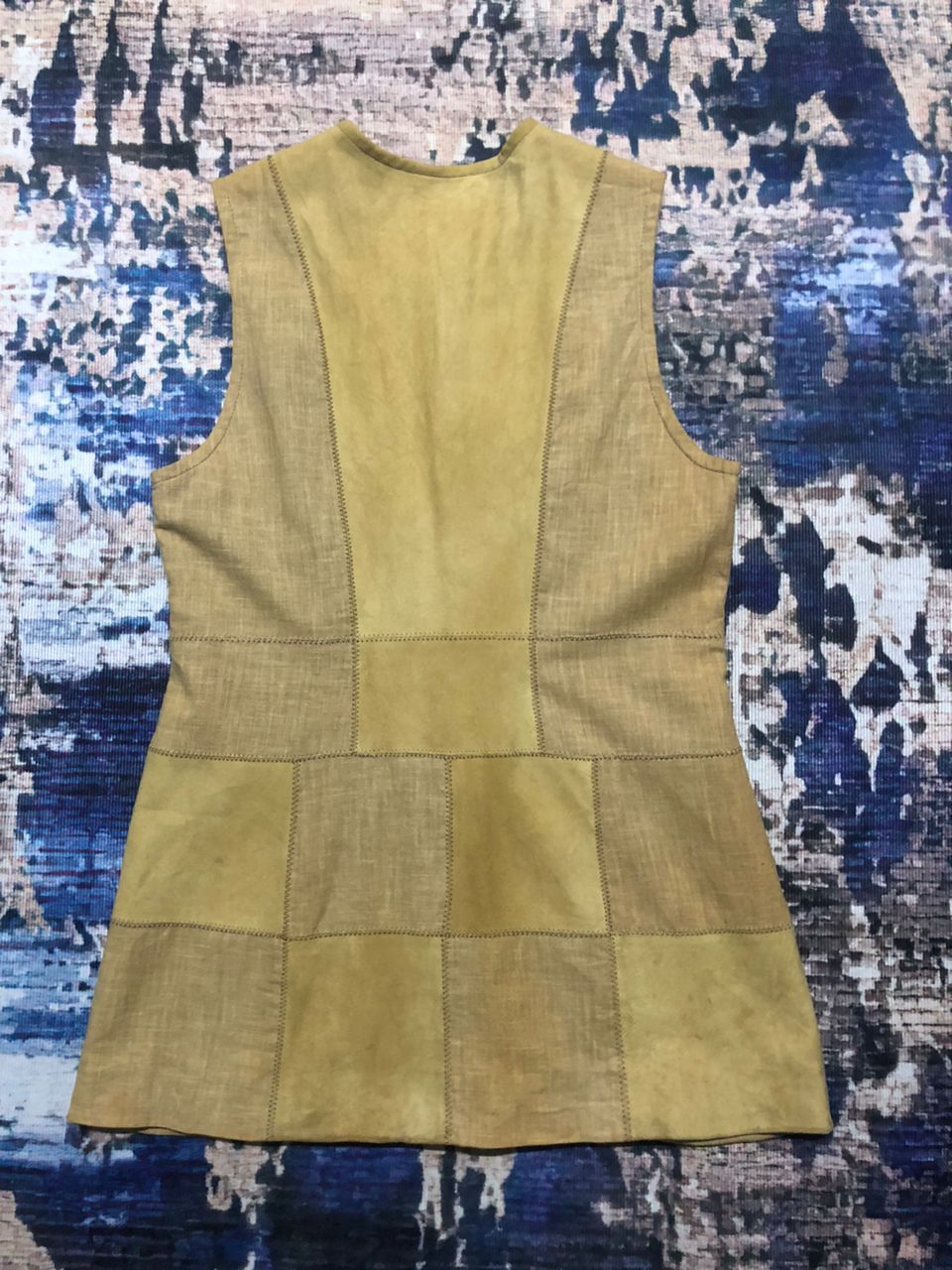 Vintage Vintage W.Knife Leather Patchwork Sleeveless Mini Dress Size XS / US 0-2 / IT 36-38 - 2 Thumbnail