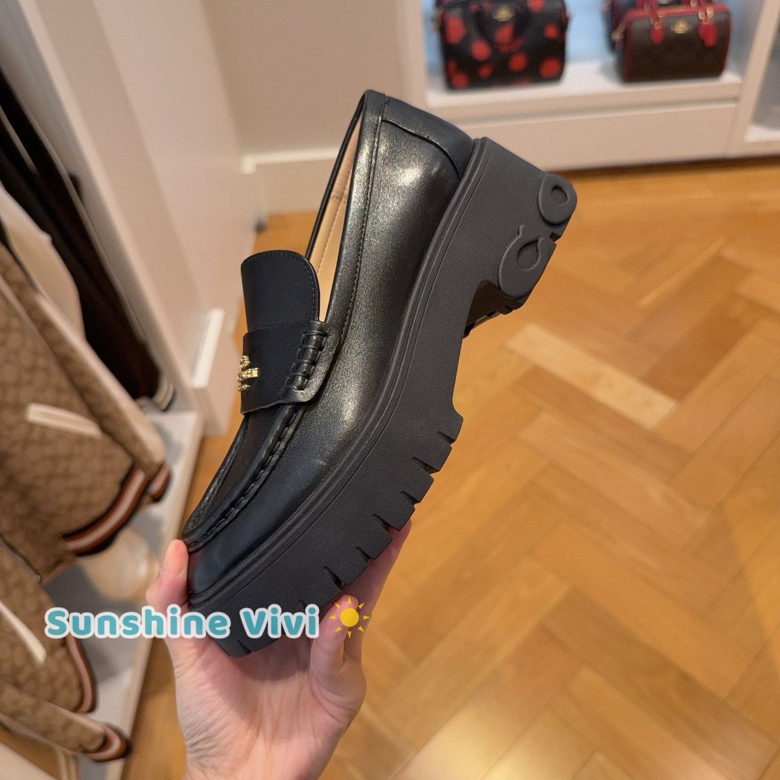 Coach NEW In Box COACH Ruthie Loafer Women Black Leather CM587 us5 Size US 5 / IT 35 - 2 Thumbnail