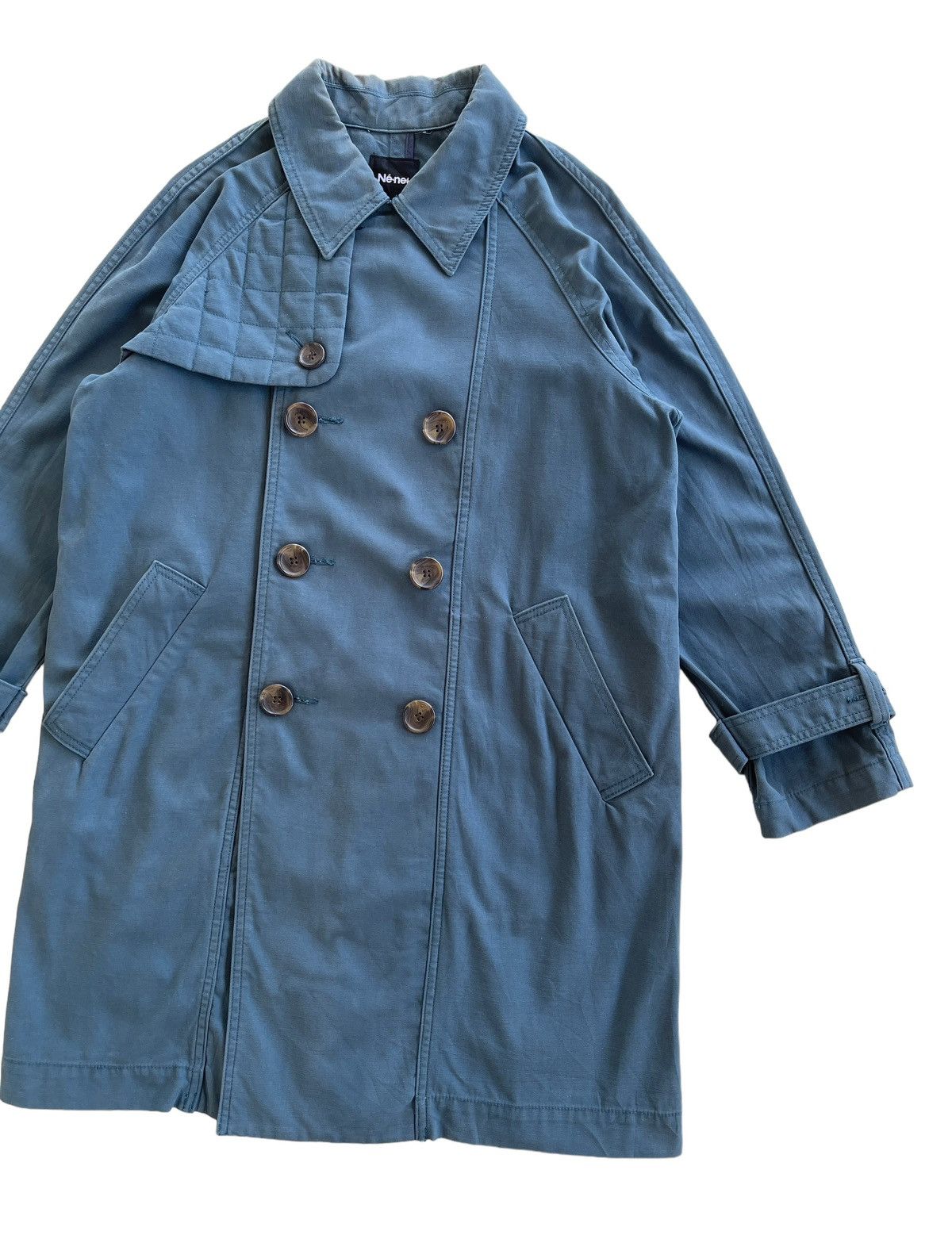 Issey Miyake Issey Miyake Ne-net Double Breast Trench Coat Size US M / EU 48-50 / 2 - 5 Thumbnail