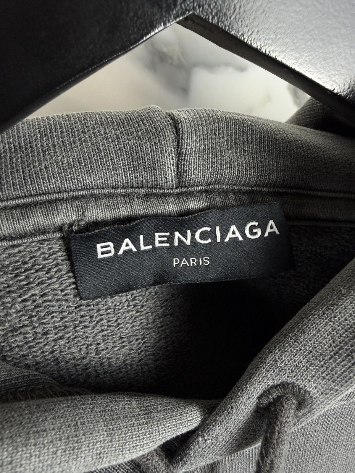 Balenciaga FW17 Balenciaga Paris Tourist Souvenir Hoodie Faded Gray Size US S / EU 44-46 / 1 - 9 Thumbnail
