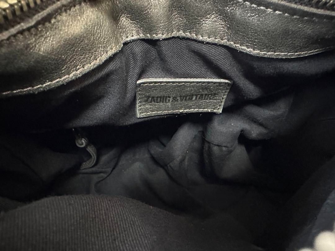 Zadig & Voltaire Zadig & Voltaire - Sunny Bubble V2 Gunmetal Leather Handbag Size ONE SIZE - 9 Thumbnail