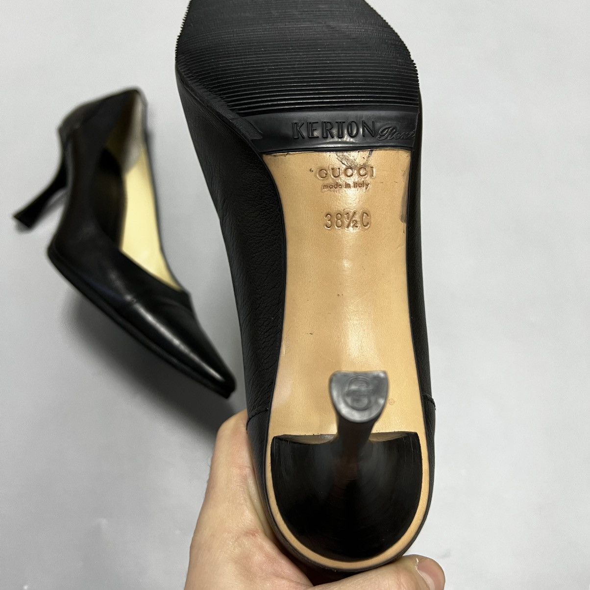 Gucci Gucci Black Pumps Leather Luxury Size US 7.5 / IT 37.5 - 18 Thumbnail