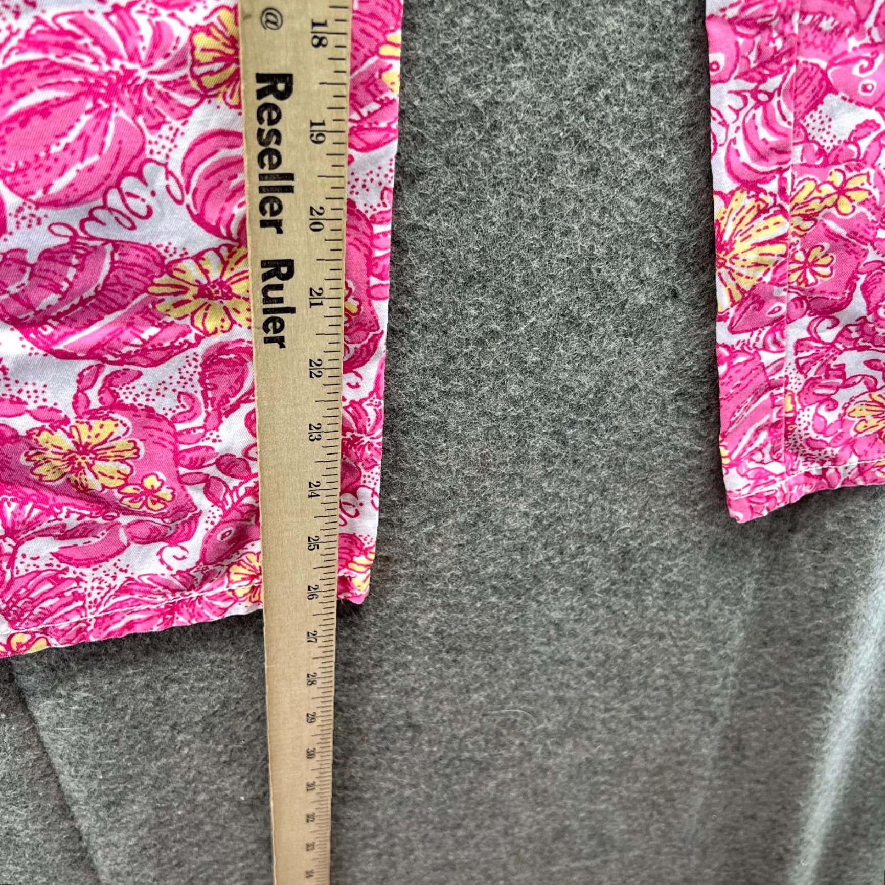 Lilly Pulitzer Lilly Pulitzer Pants Womens 0 Pink Yellow Floral Shell Print Straight Leg AOP Pants Size 25" / US 0 / IT 36 - 4 Thumbnail