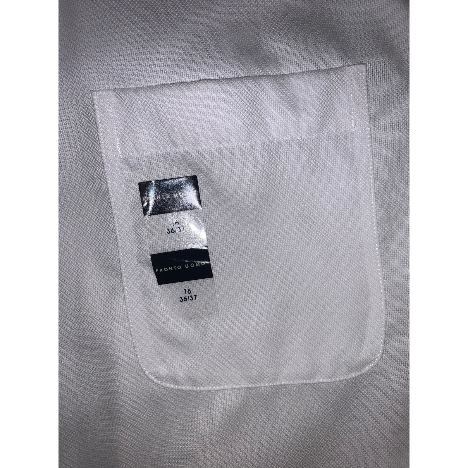 Pronto Uomo Pronto Uomo White Dress Shirt 16 36/37 Tall NWT Size US L / EU 52-54 / 3 - 8 Thumbnail