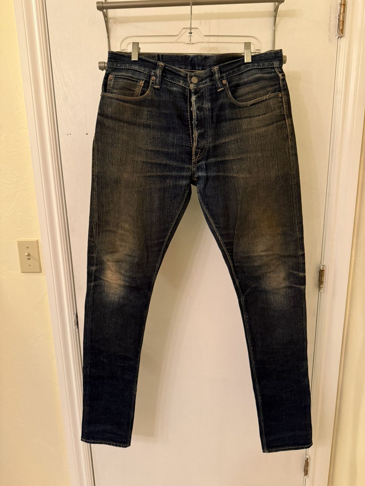 Pure Blue Japan PBJ-013 12oz Stretch Selvedge *Vintage Gold* Size US 32 / EU 48 - 1 Thumbnail