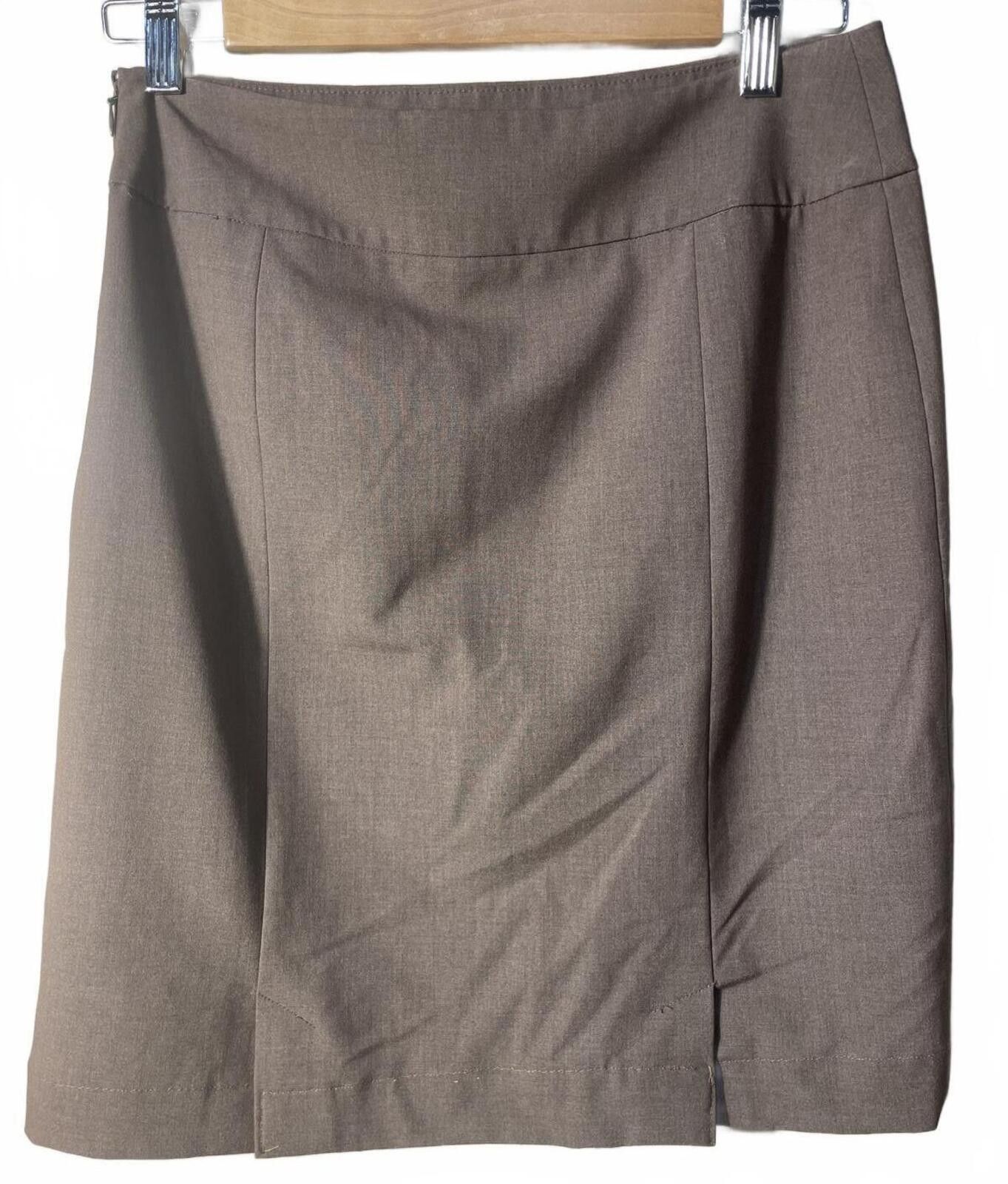 Elie Tahari Tahari Classic A Mini Skirt Women's Sz 4 Brown Lined Neutral Size 27" / US 4 / IT 40 - 3 Thumbnail