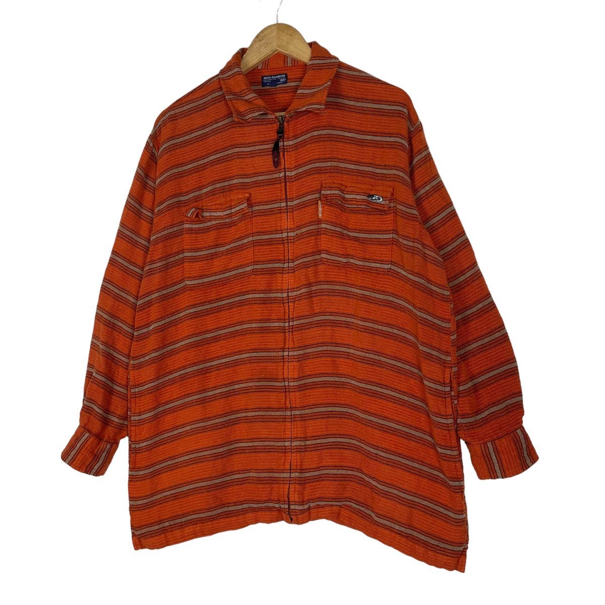 Japanese Brand Mosh Boarding Small Logo Stripe Design Zipper Sweater Size US L / EU 52-54 / 3 - 3 Thumbnail