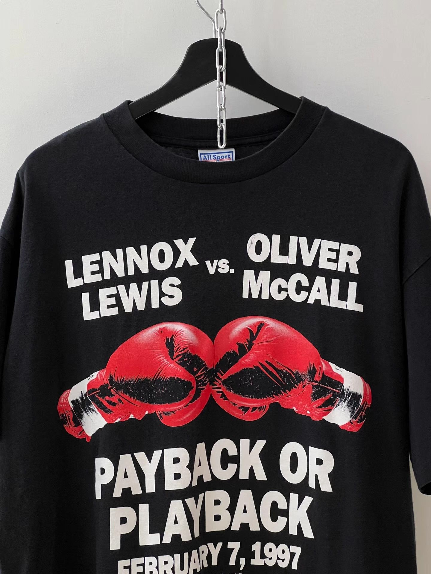 Vintage 90s Vintage Boxing Match Short Sleeve T‑shirt Q13 Size US XL / EU 56 / 4 - 7 Thumbnail