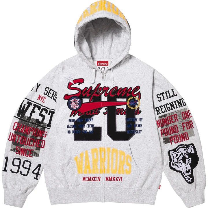 Supreme IDGAF Zip Up Hooded Sweatshirt | Grailed