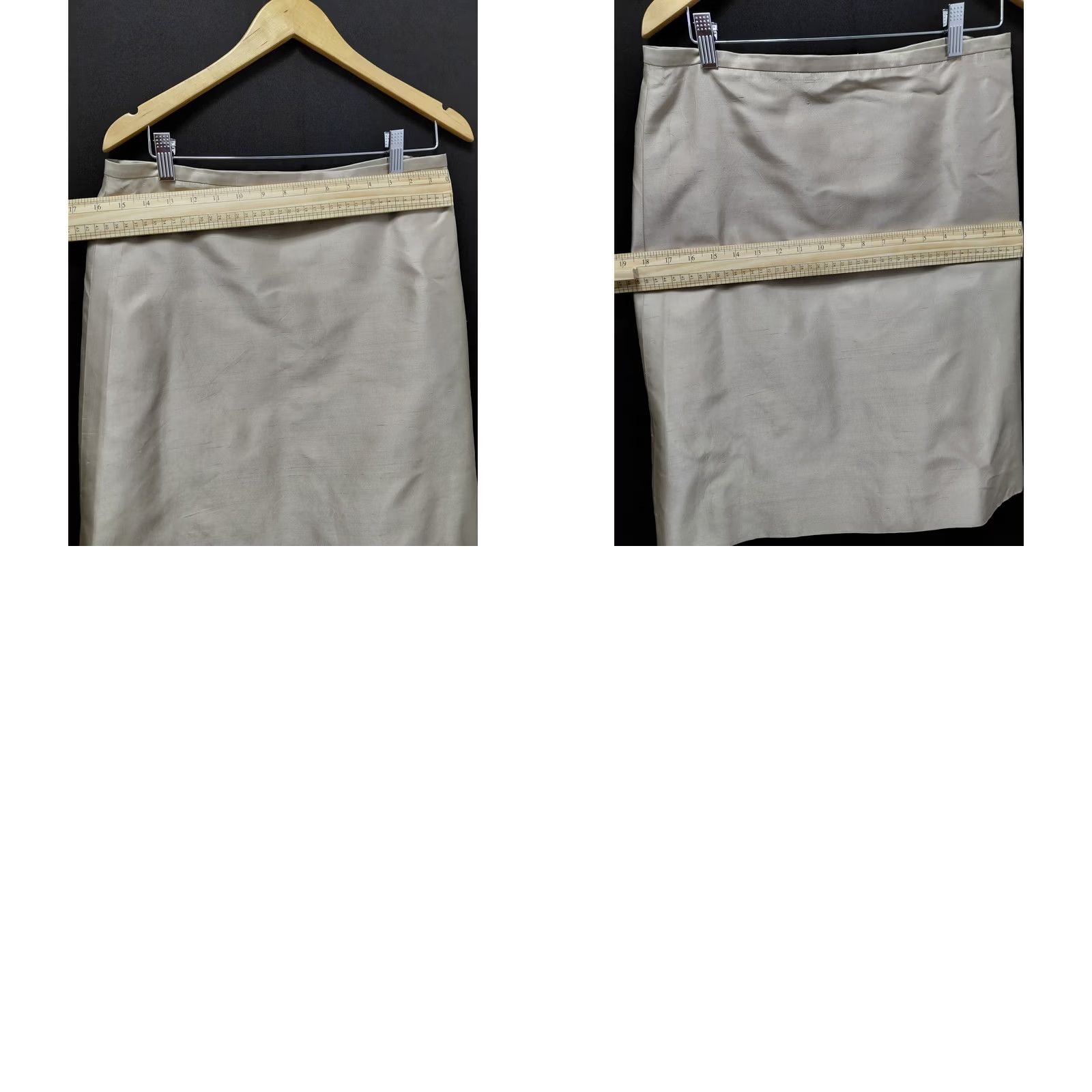 Valentino Valentino Skirt Womens 8 Beige ROMA Silk Solid Lightweight Size Size 30" / US 8 / IT 44 - 8 Thumbnail
