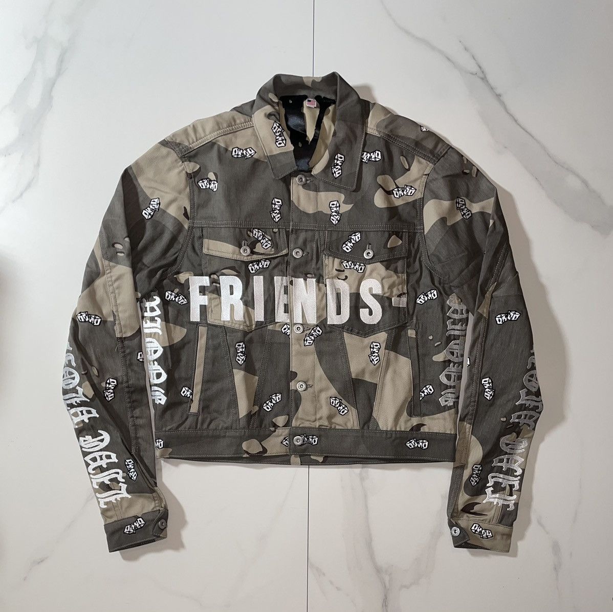 Vlone Camo Jacket Unreleased Vlone Dice Camo Embroidered Denim