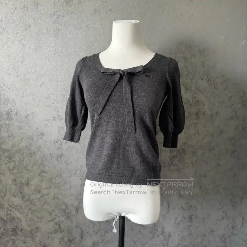 Burberry Burberry Gray Wool Short Sleeve Top. Size M / US 6-8 / IT 42-44 - 2 Thumbnail
