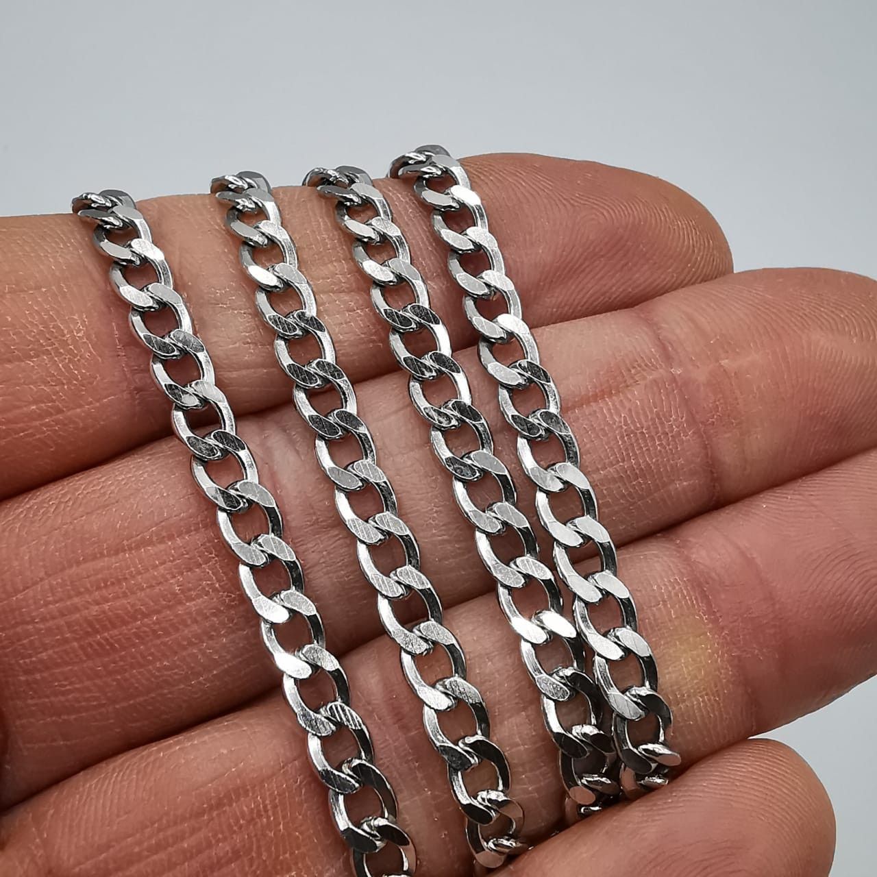 Sterling Silver Vintage Chain Necklece,925 Sterling Silver,Signed , 21,55g Size ONE SIZE - 1 Thumbnail