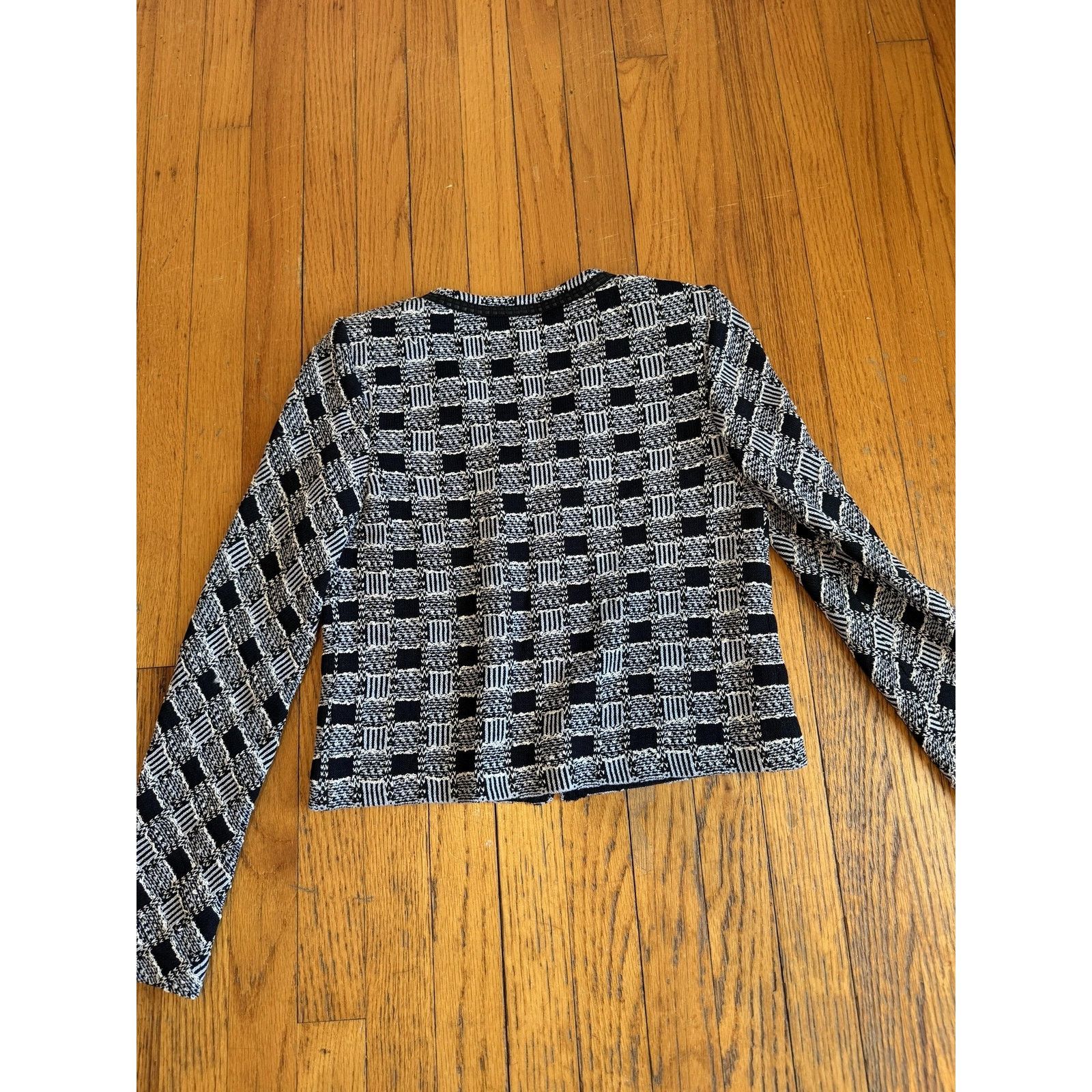 St. John St. John Collection Sweater 2 Check Knit Full Zip Jacket Size XS / US 0-2 / IT 36-38 - 8 Thumbnail