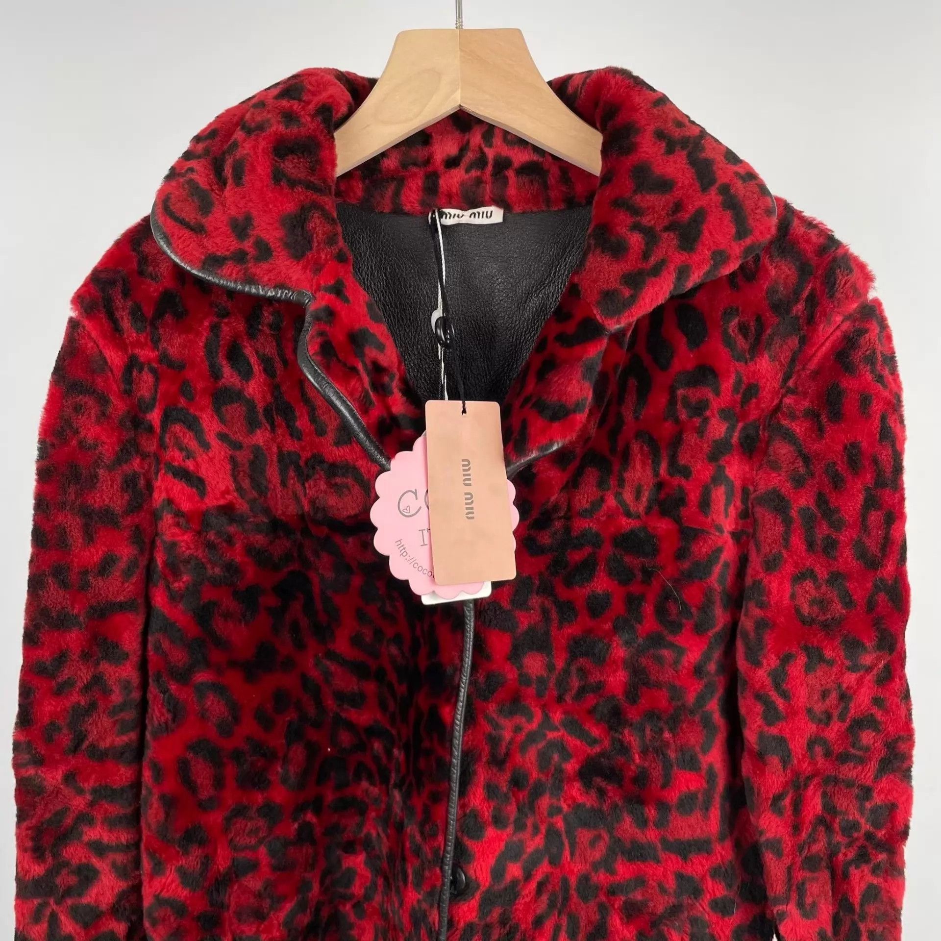 Miu Miu MIU MIU Red Leopard Print Heavy Jacket Size S / US 4 / IT 40 - 3 Thumbnail