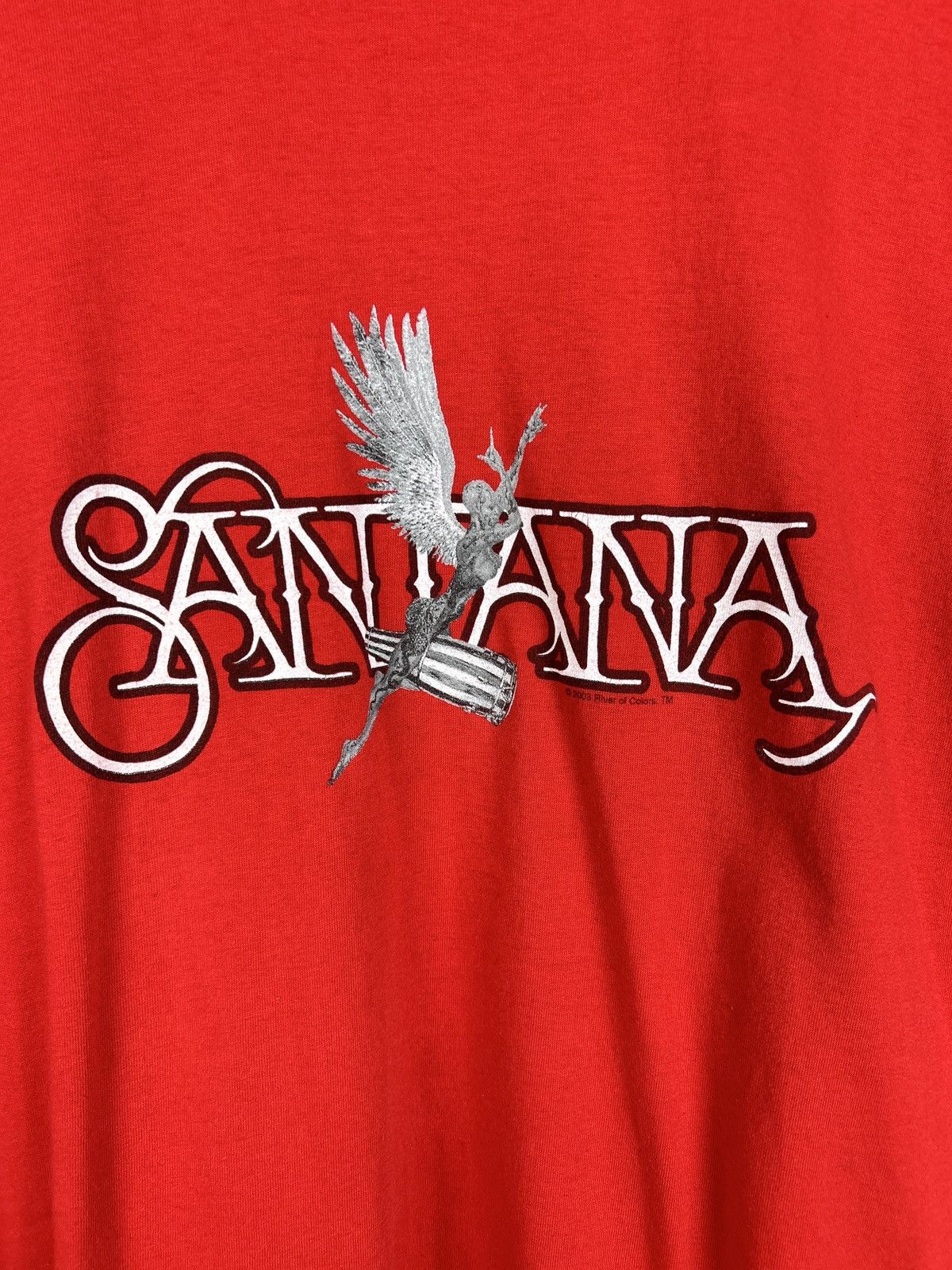 Band Tees 00s Carlos Santana 2003 Supernatural Concert T-Shirt Red XL Size US XL / EU 56 / 4 - 2 Thumbnail