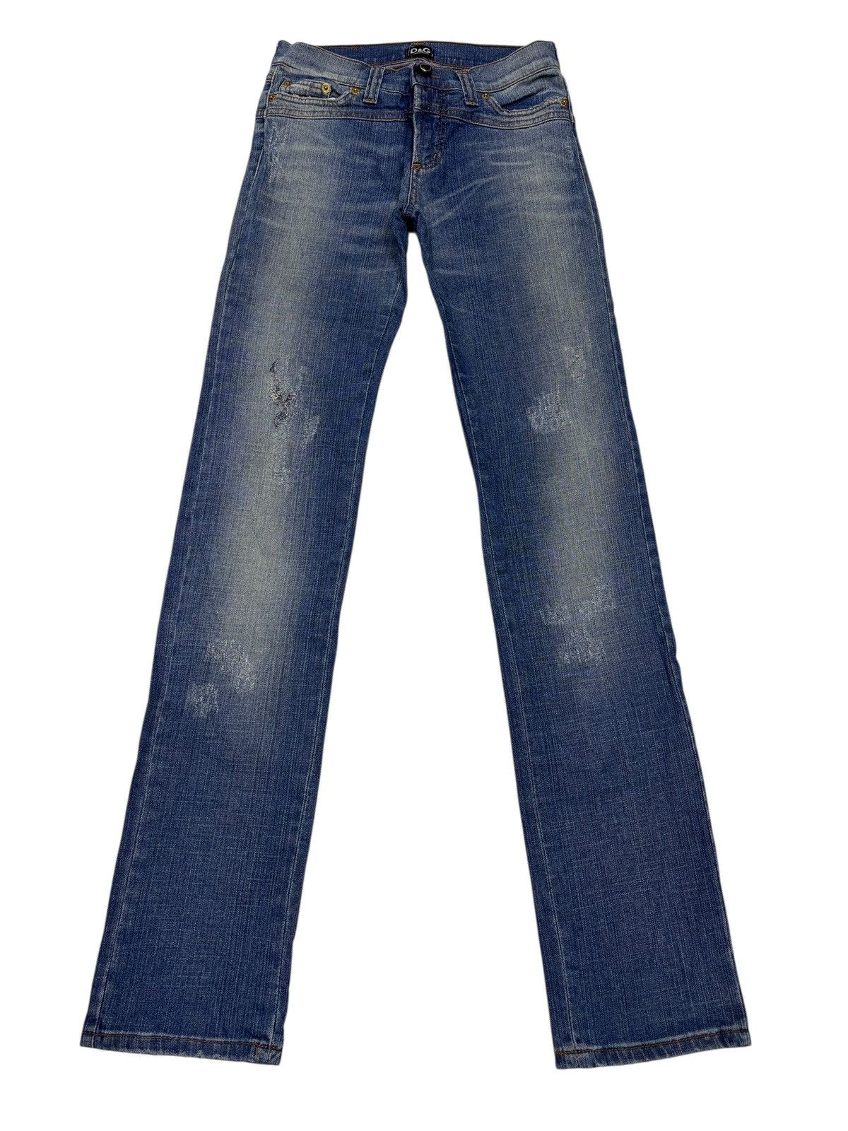 Dolce & Gabbana 🇮🇹 D&G Japan Market Skinny Denim Jeans Size 25" / US 0 / IT 36 - 2 Thumbnail
