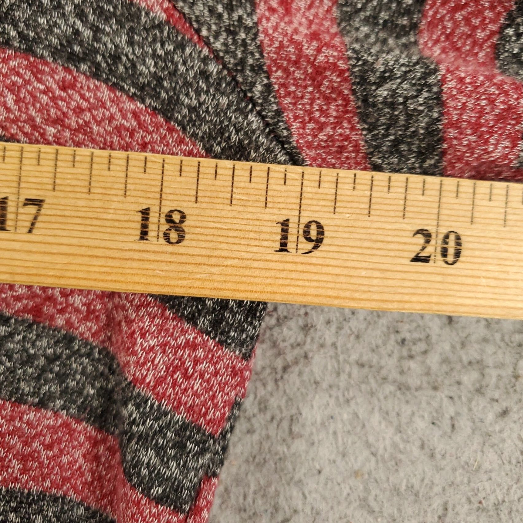 Vintage Womens Dress Large L Red Black Striped Knit Zip Back Tunic Top Sweater Size L / US 10 / IT 46 - 4 Thumbnail