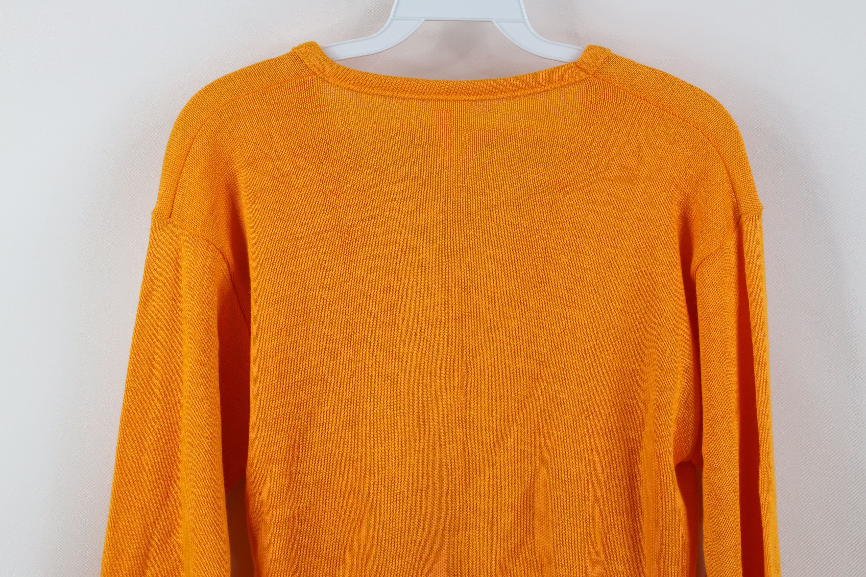 Vintage Deadstock Vintage 70s Streetwear V-Neck Sweater Orange USA Size S / US 4 / IT 40 - 11 Thumbnail