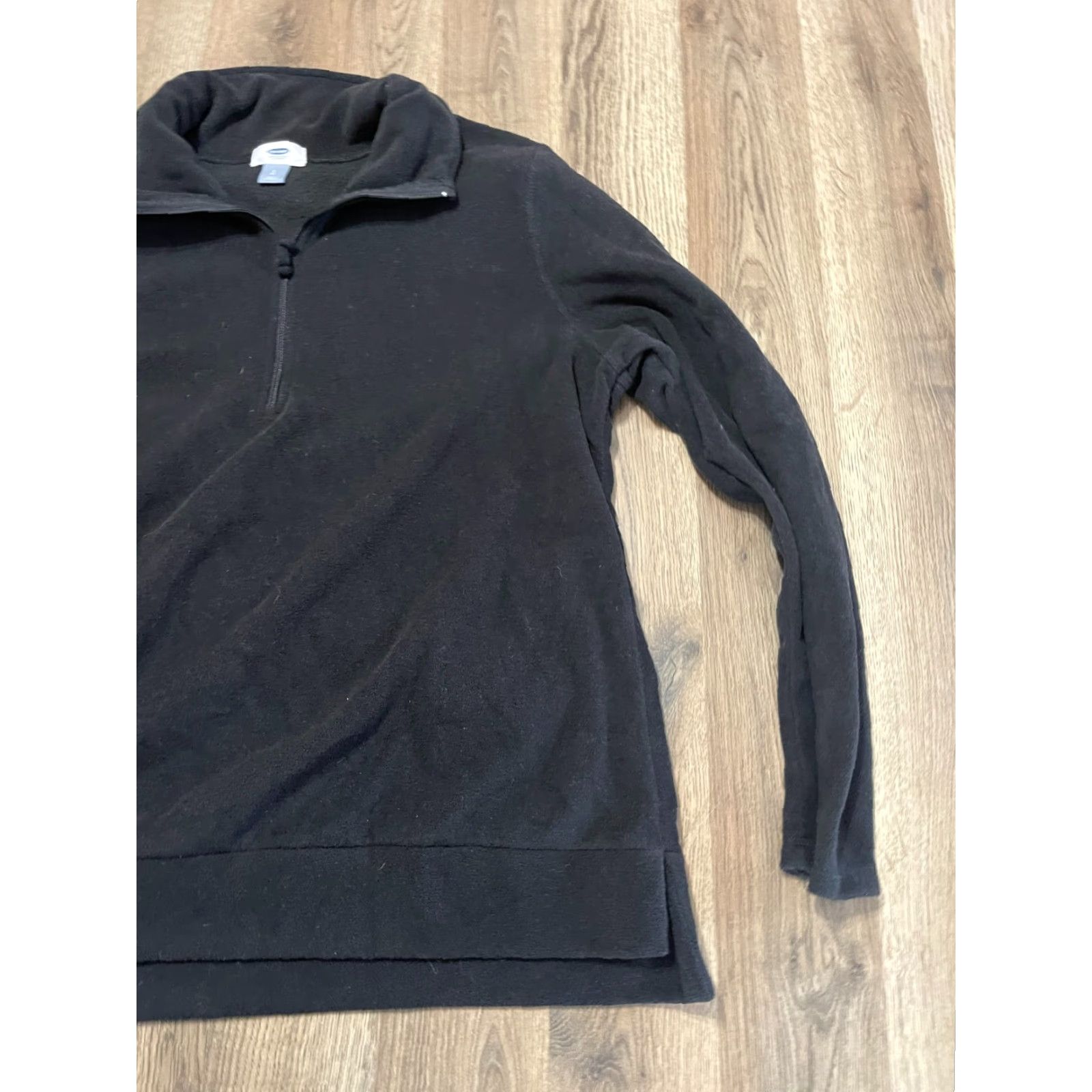Old Navy Old Navy Sweater Womens Size L Black 1/4 Zip Up Long Sleeve Pullover Size L / US 10 / IT 46 - 4 Thumbnail