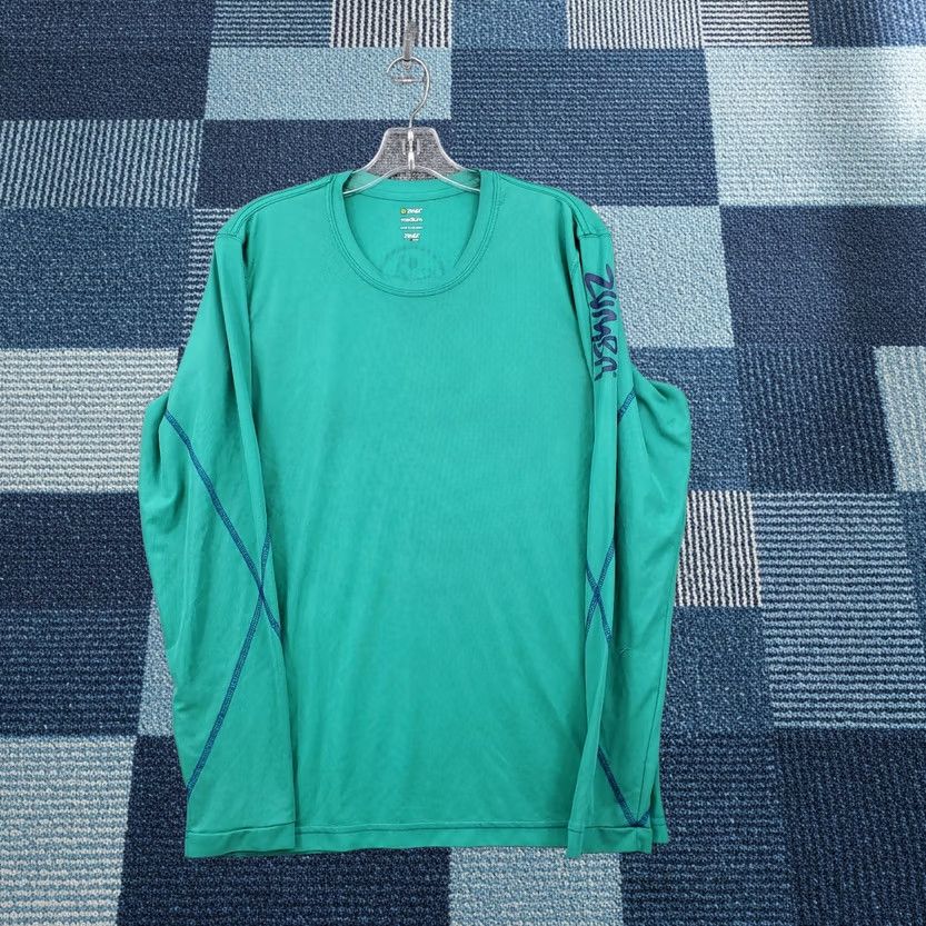 Vintage Zumba T-Shirt Mens Medium Green Long Sleeve Pullover Workout Activewear Size US M / EU 48-50 / 2 - 1 Thumbnail